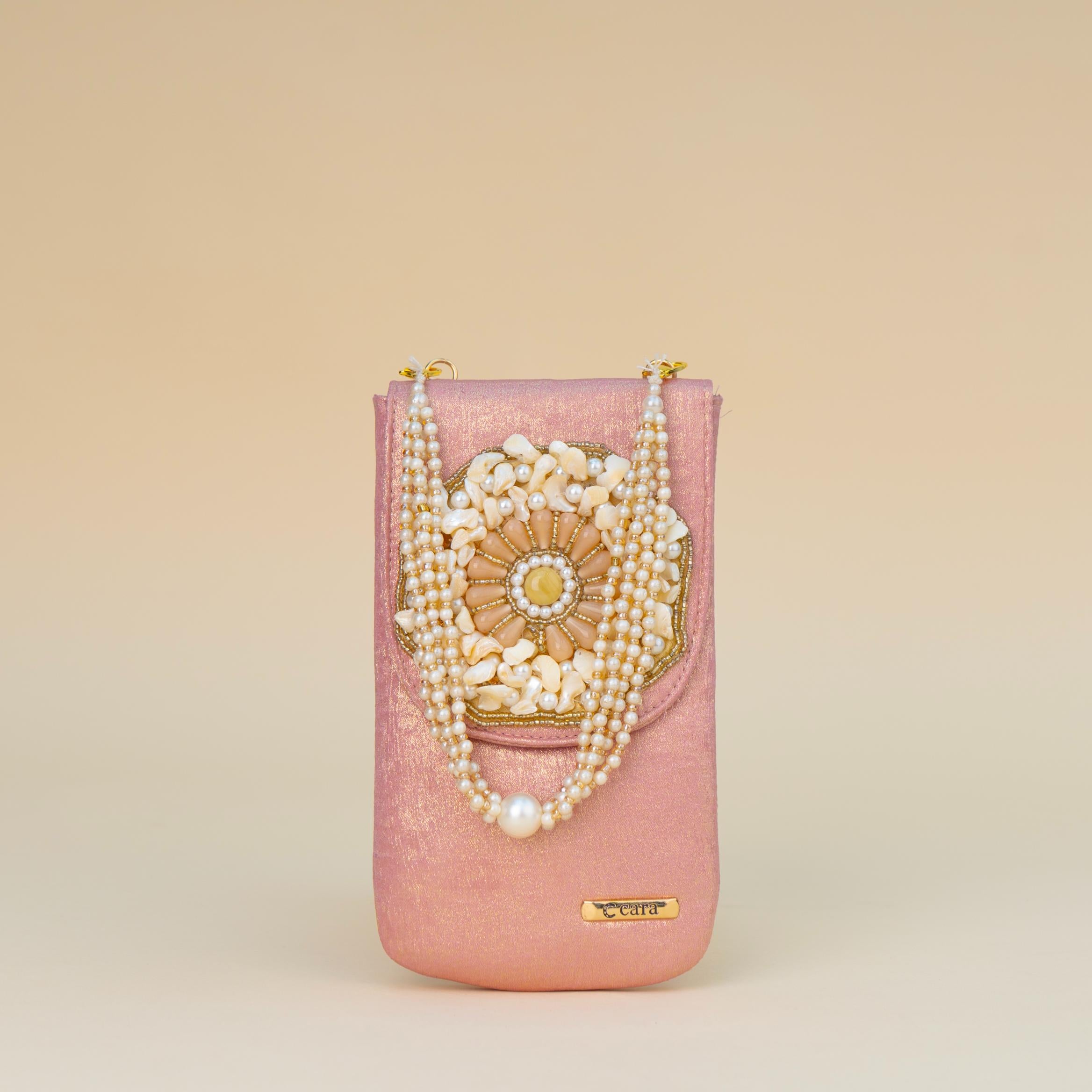 Aquamarine Pearl Charm Clutch