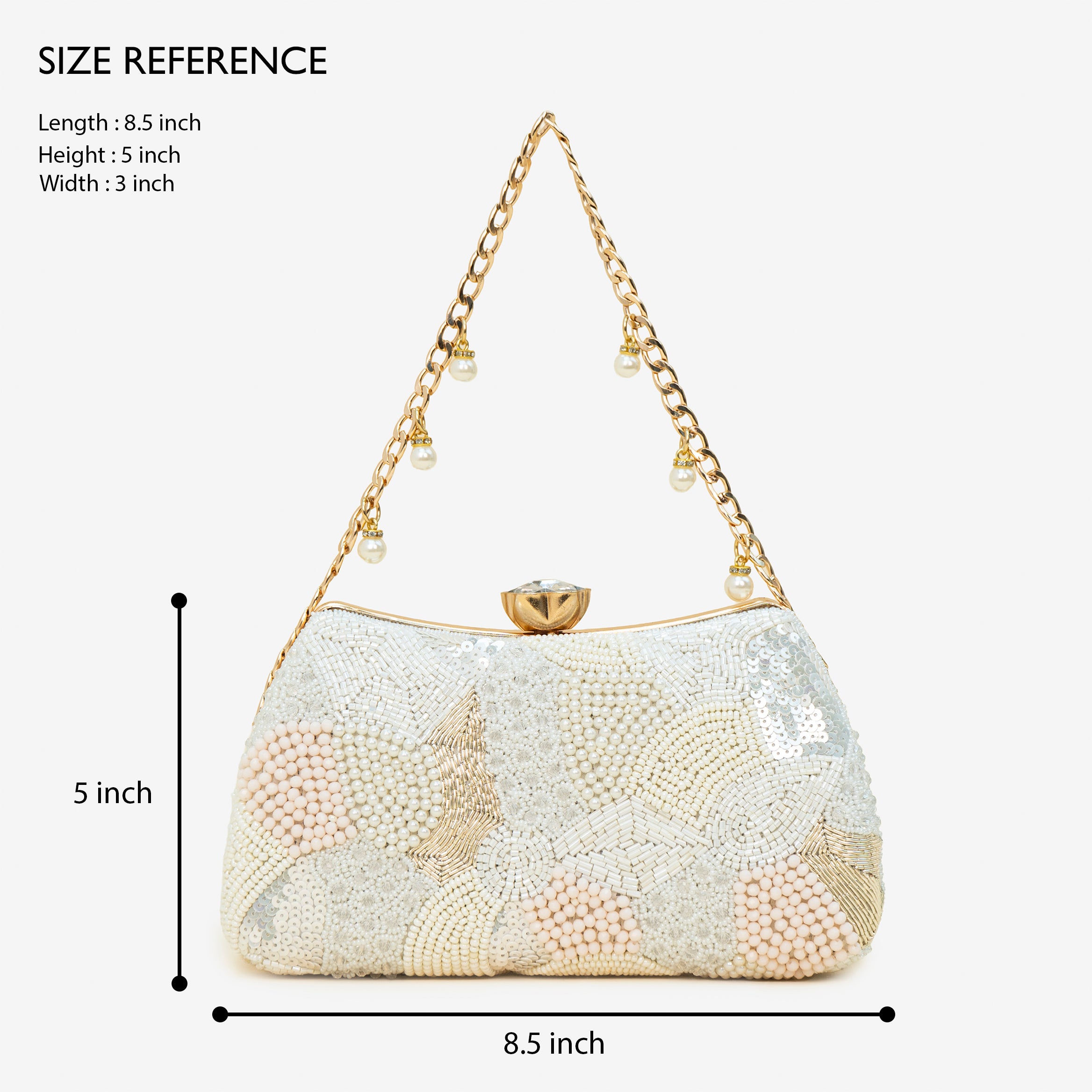 Zari Moti Box Clutch