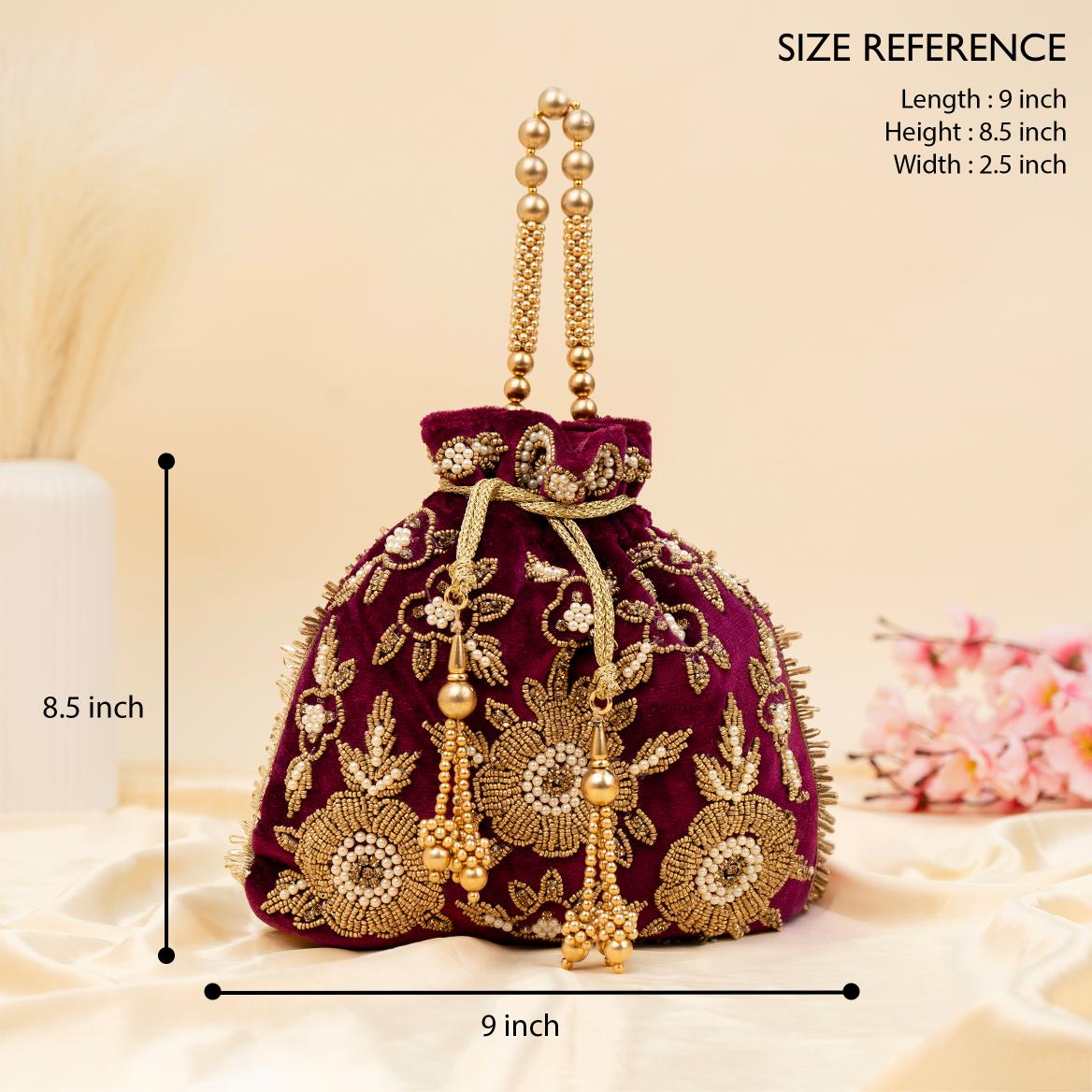 The Velvet Bloom Potli