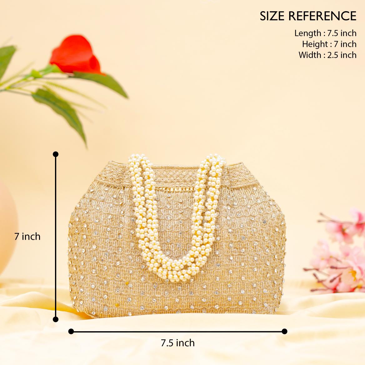 Pearl Mesh Glam Potli