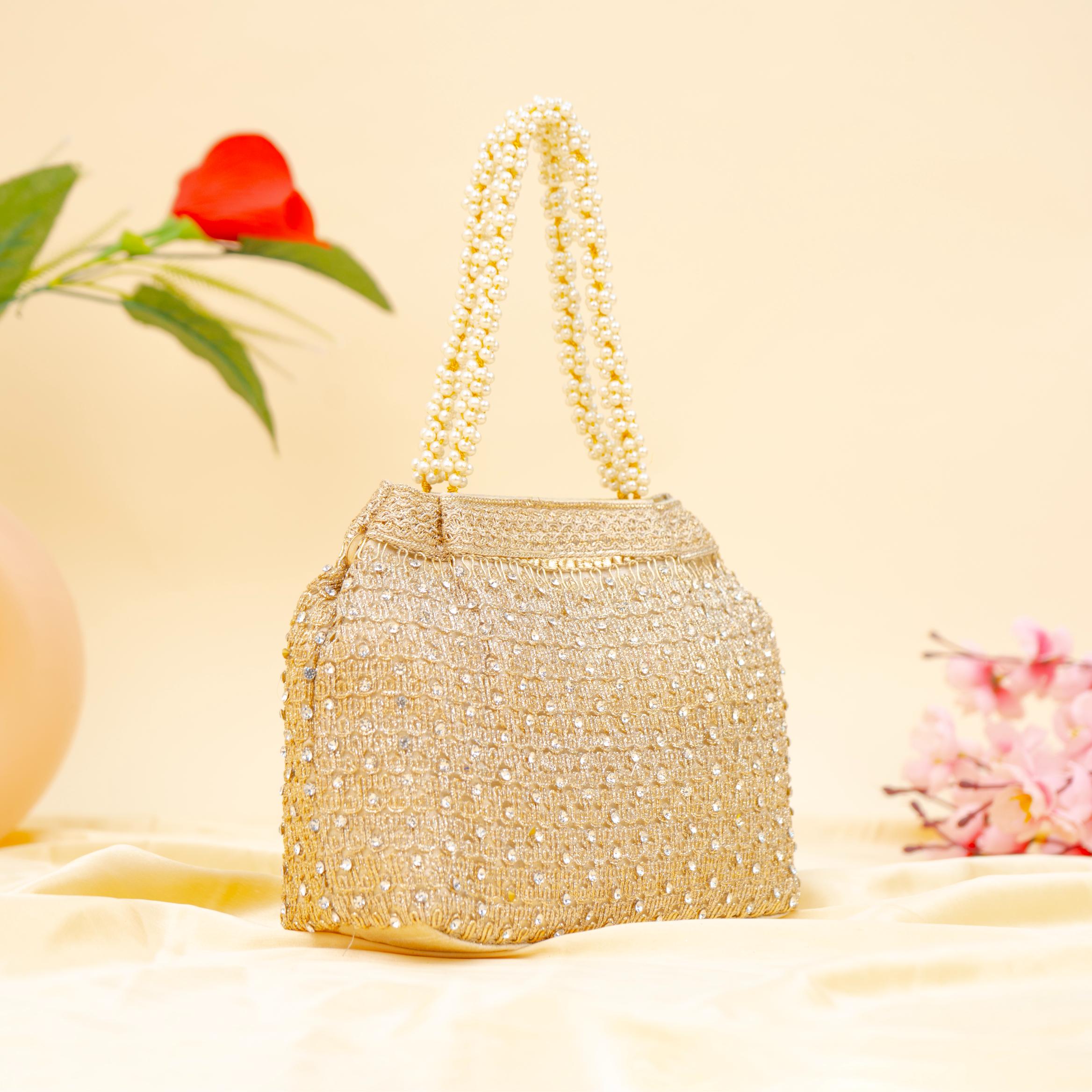 Pearl Mesh Glam Potli
