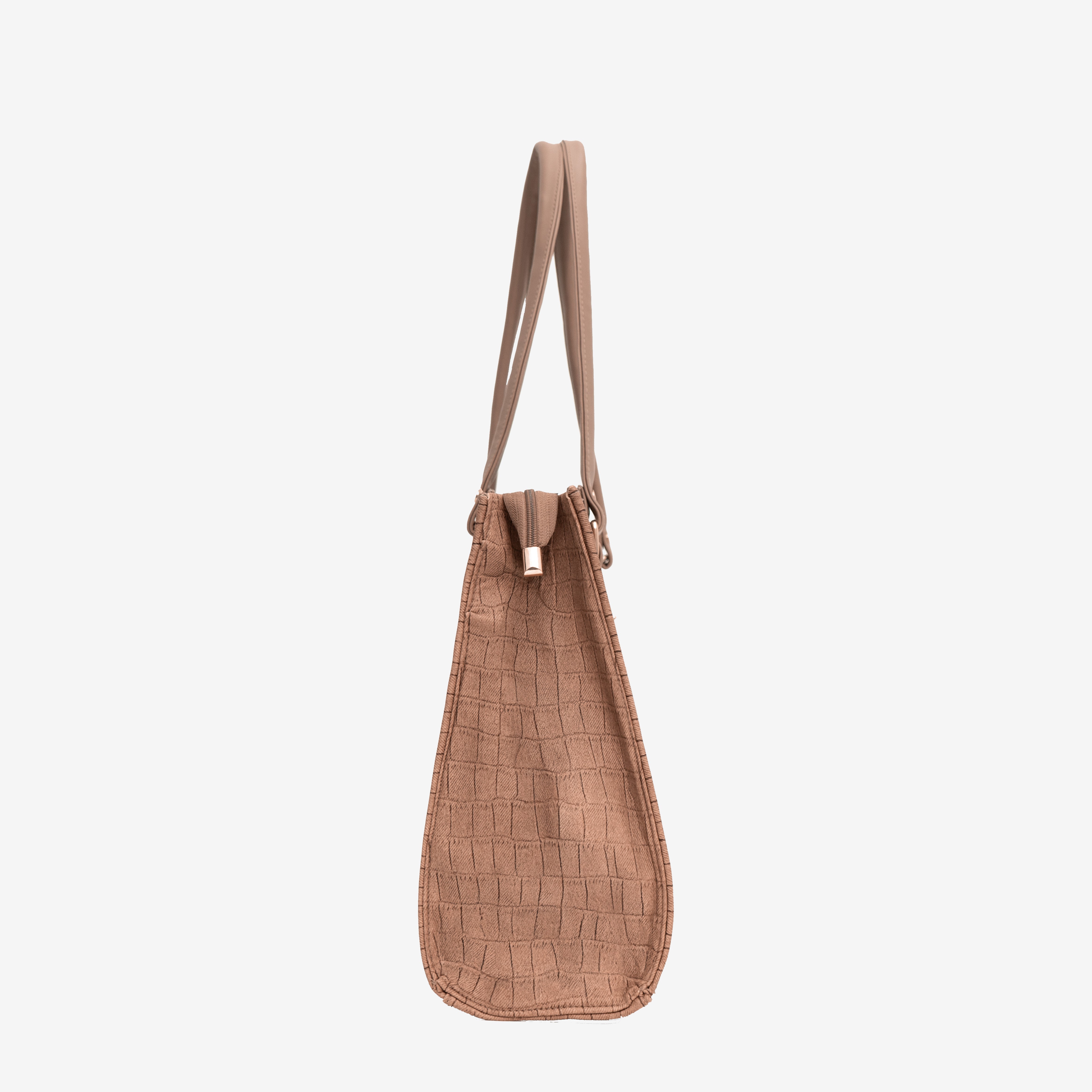 Brown Croc Textured Shoulder Bag | Cara