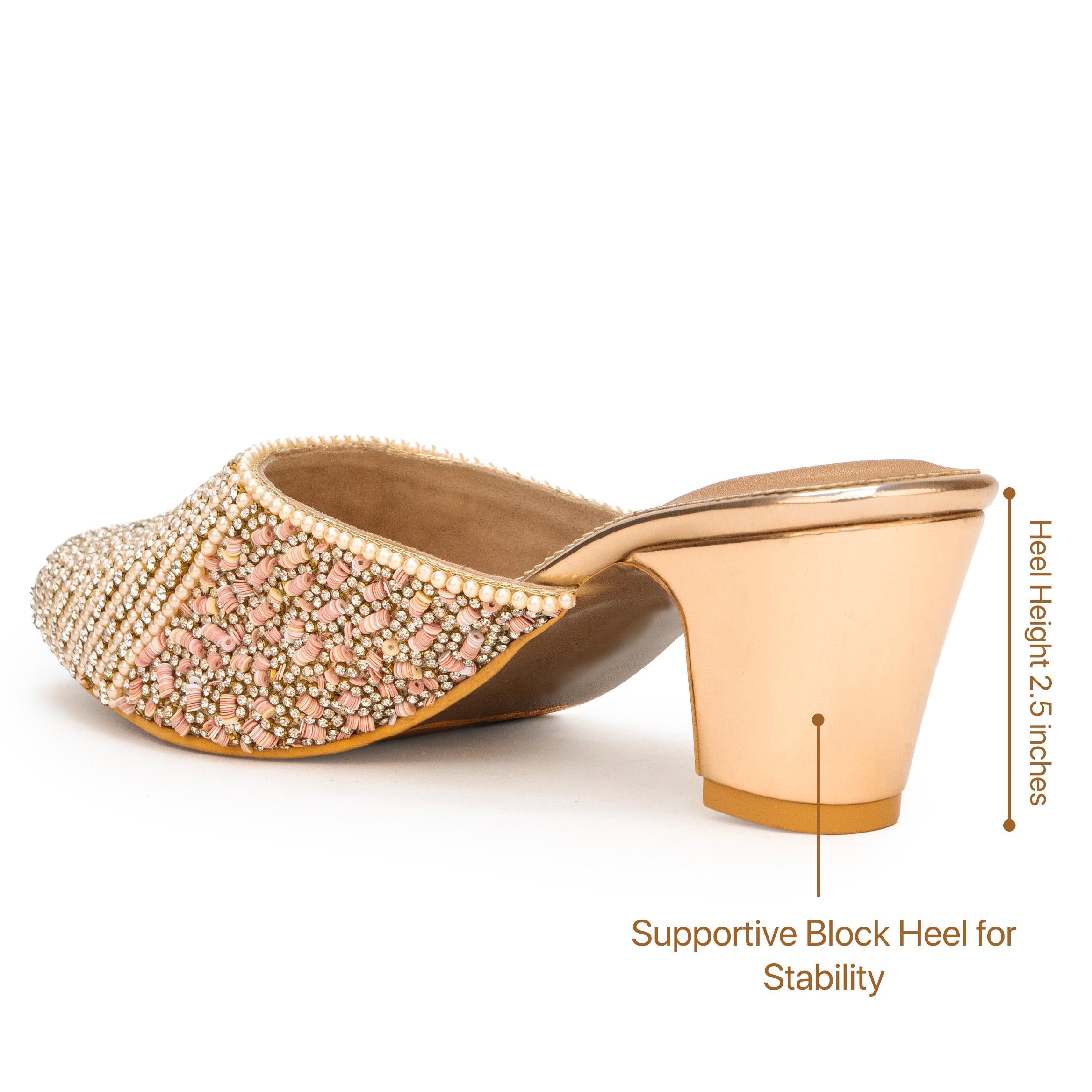 Beaded Haven Shimmer Mules