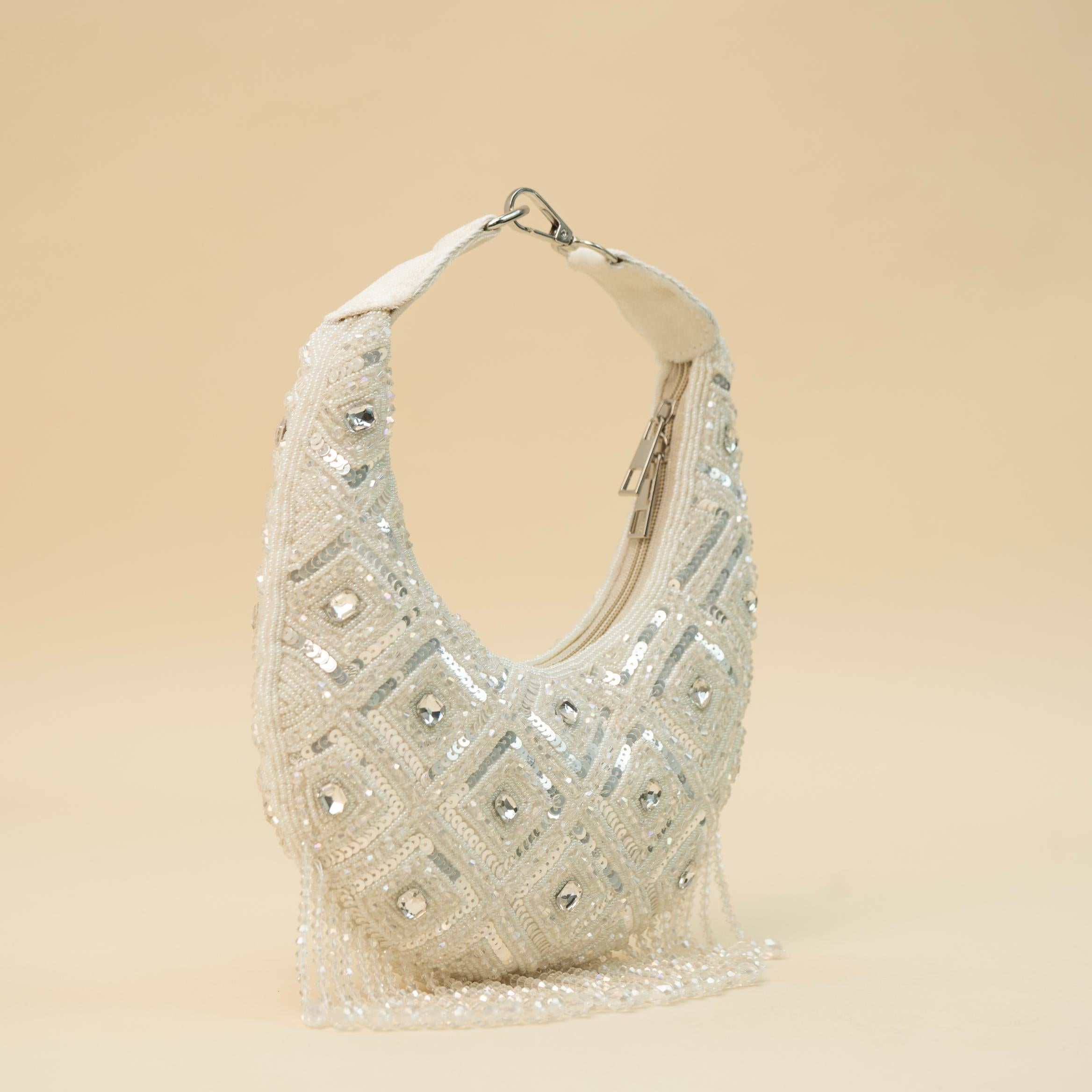 Ivory Pearl Shimmer Clutch