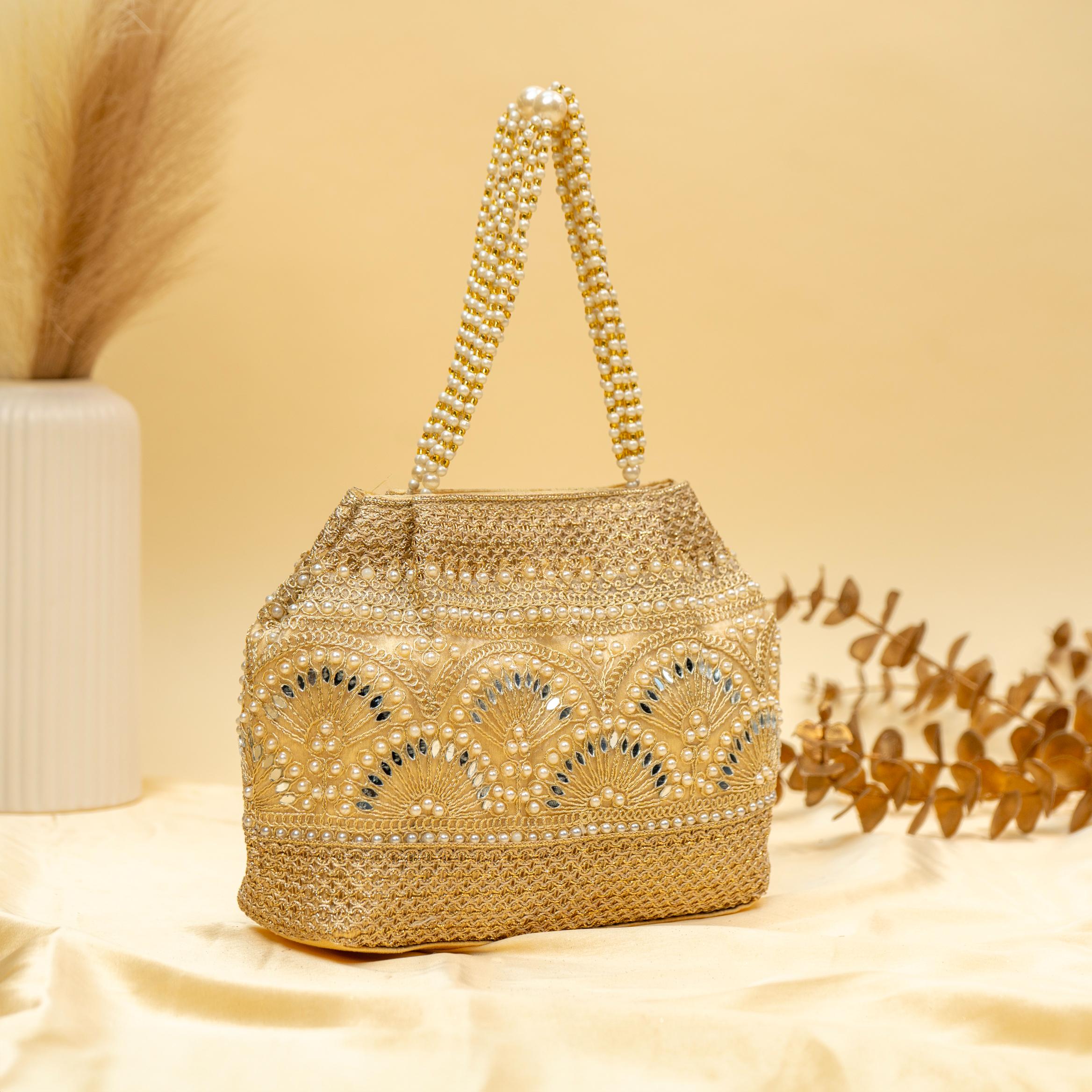 Timeless Pearlwork Potli