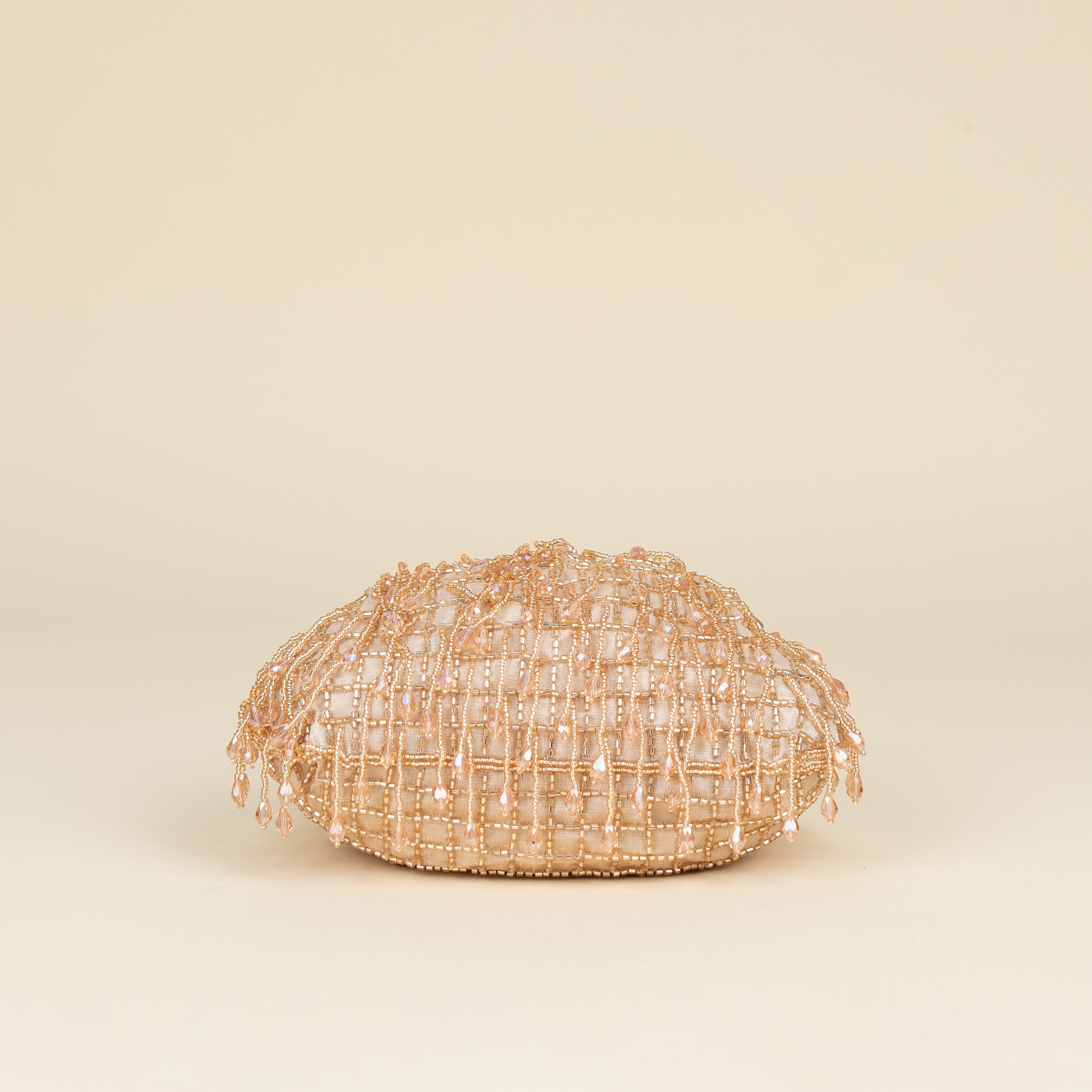 Opulent Pearl Satin Potli