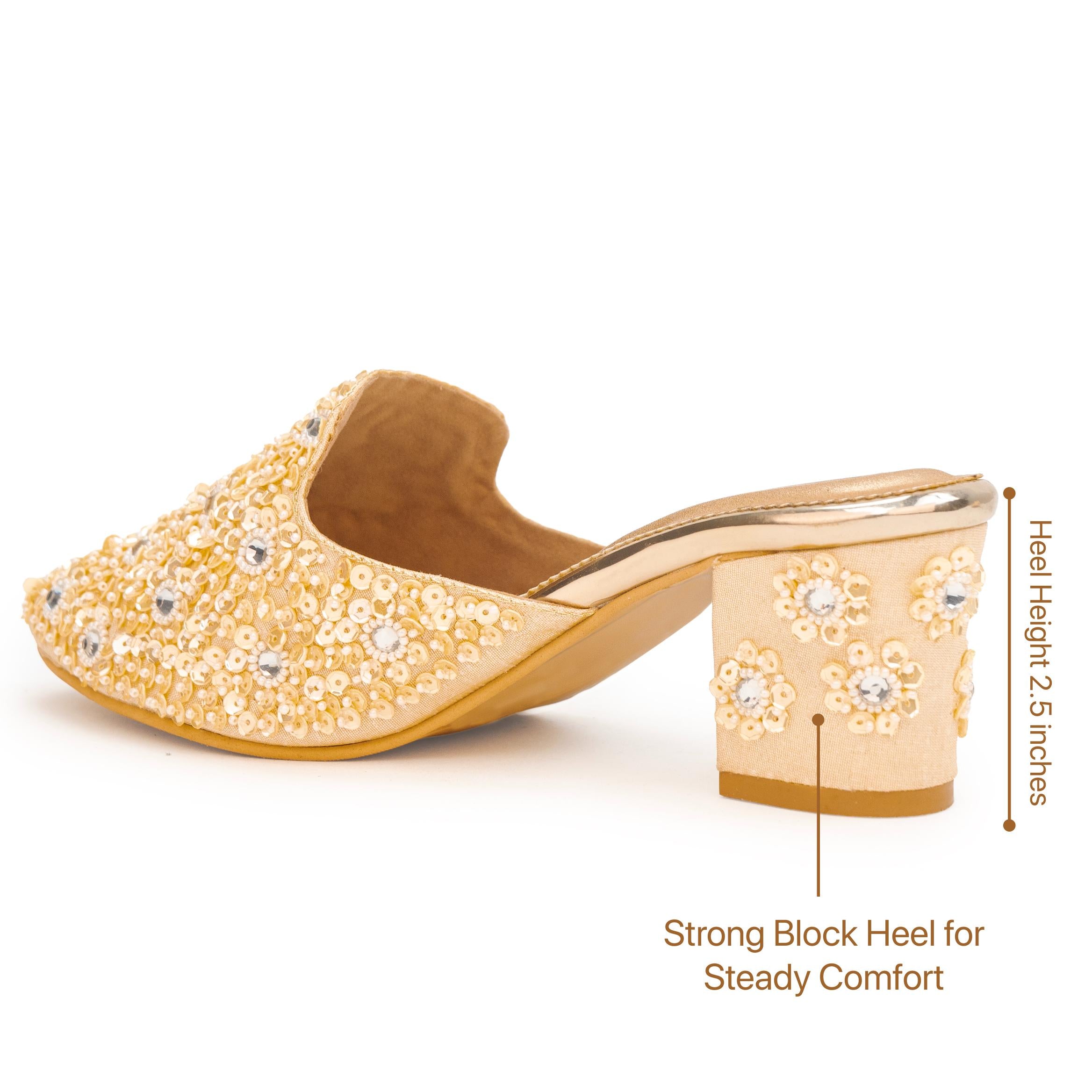 Sequin Princess Mules