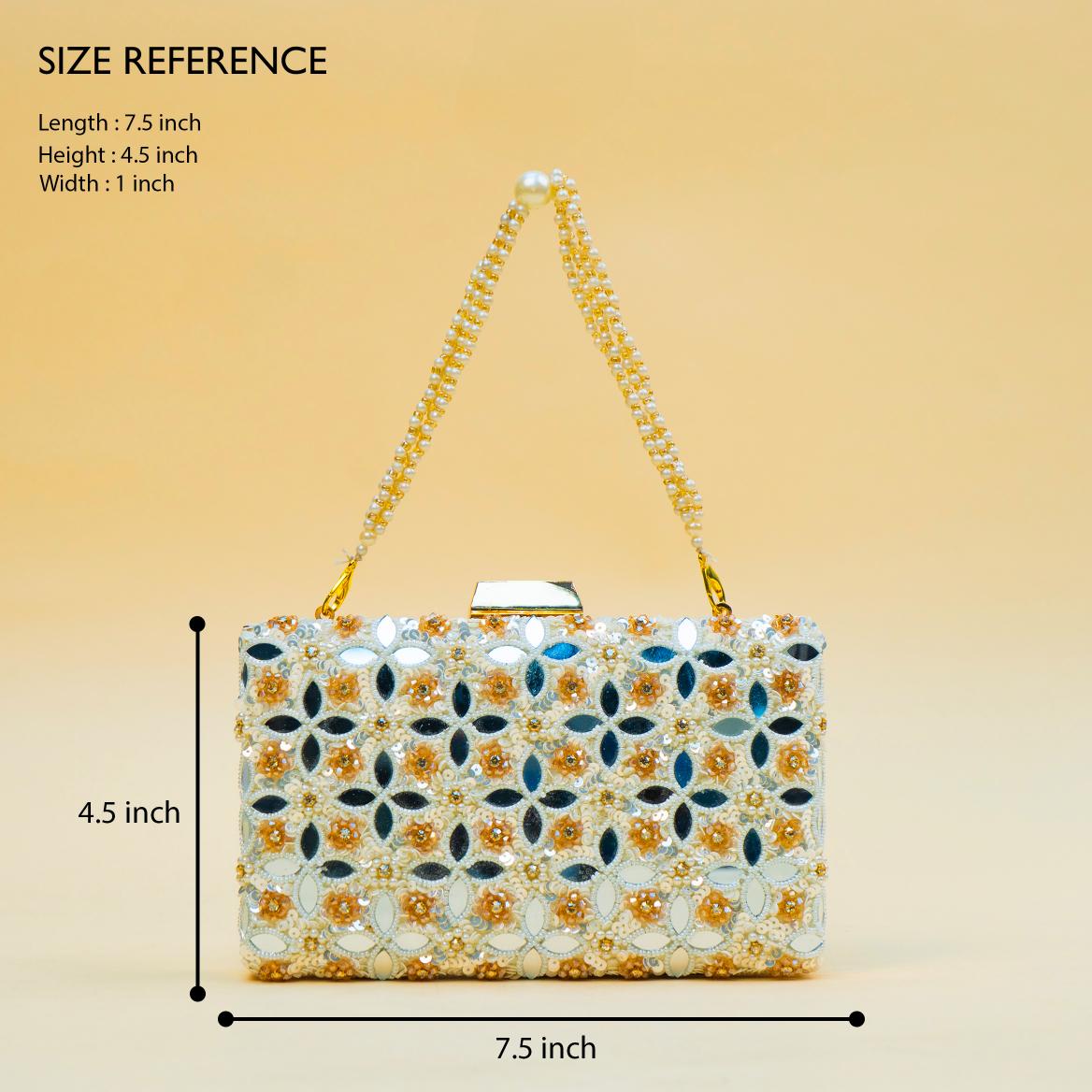 Celestial Mirrorwork Clutch