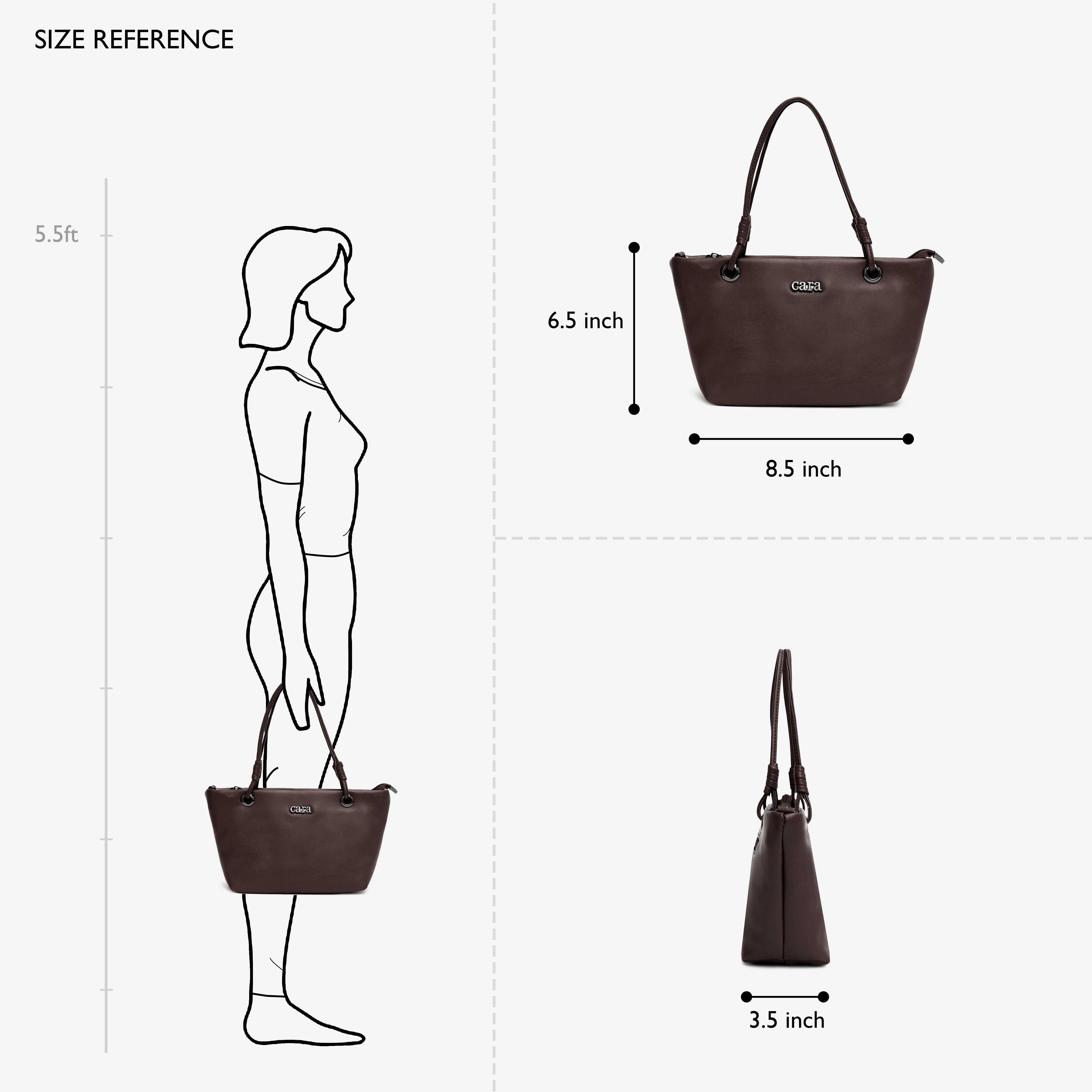 Dark Brown Delightful Slingbag | Cara