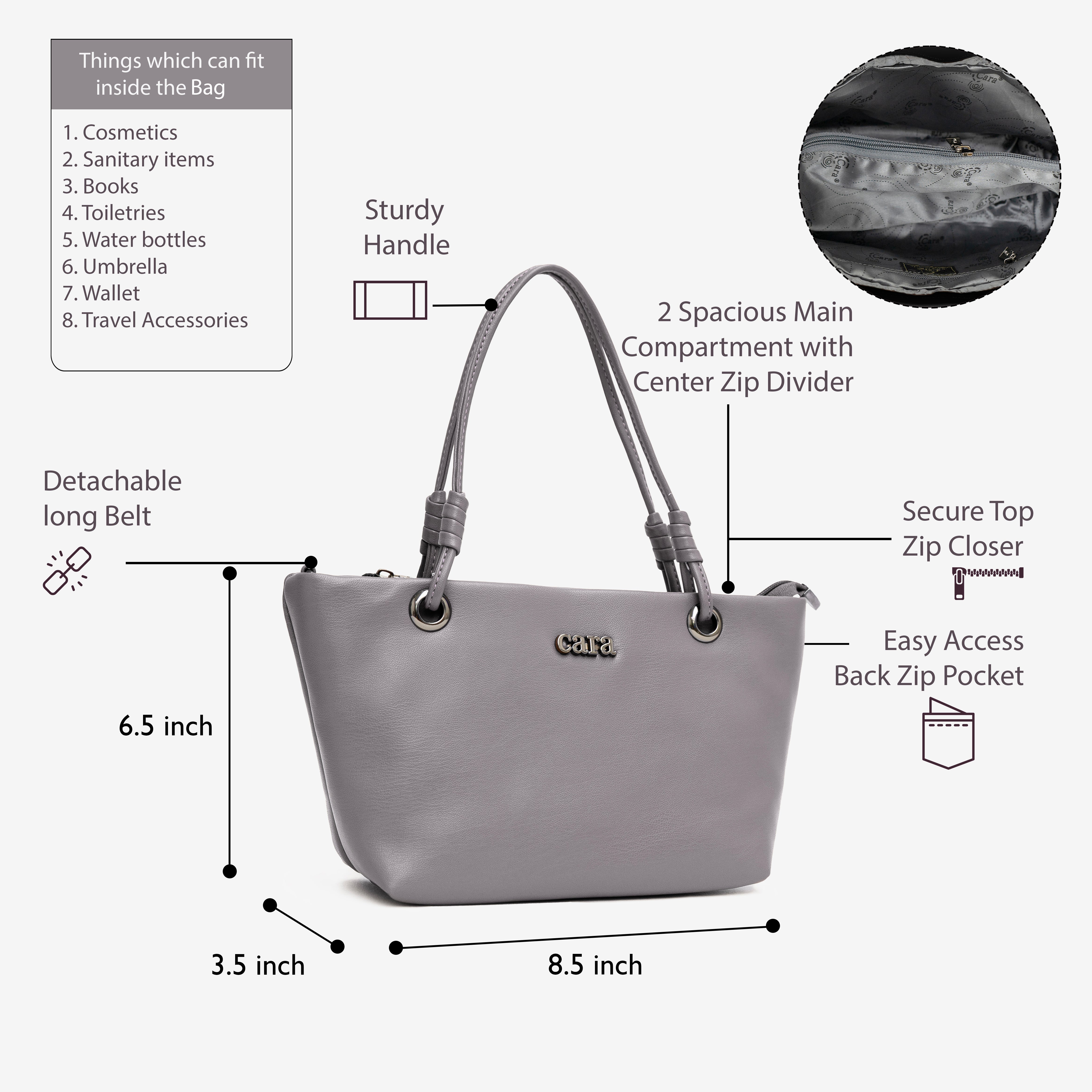 Grey Delightful Slingbag | Cara