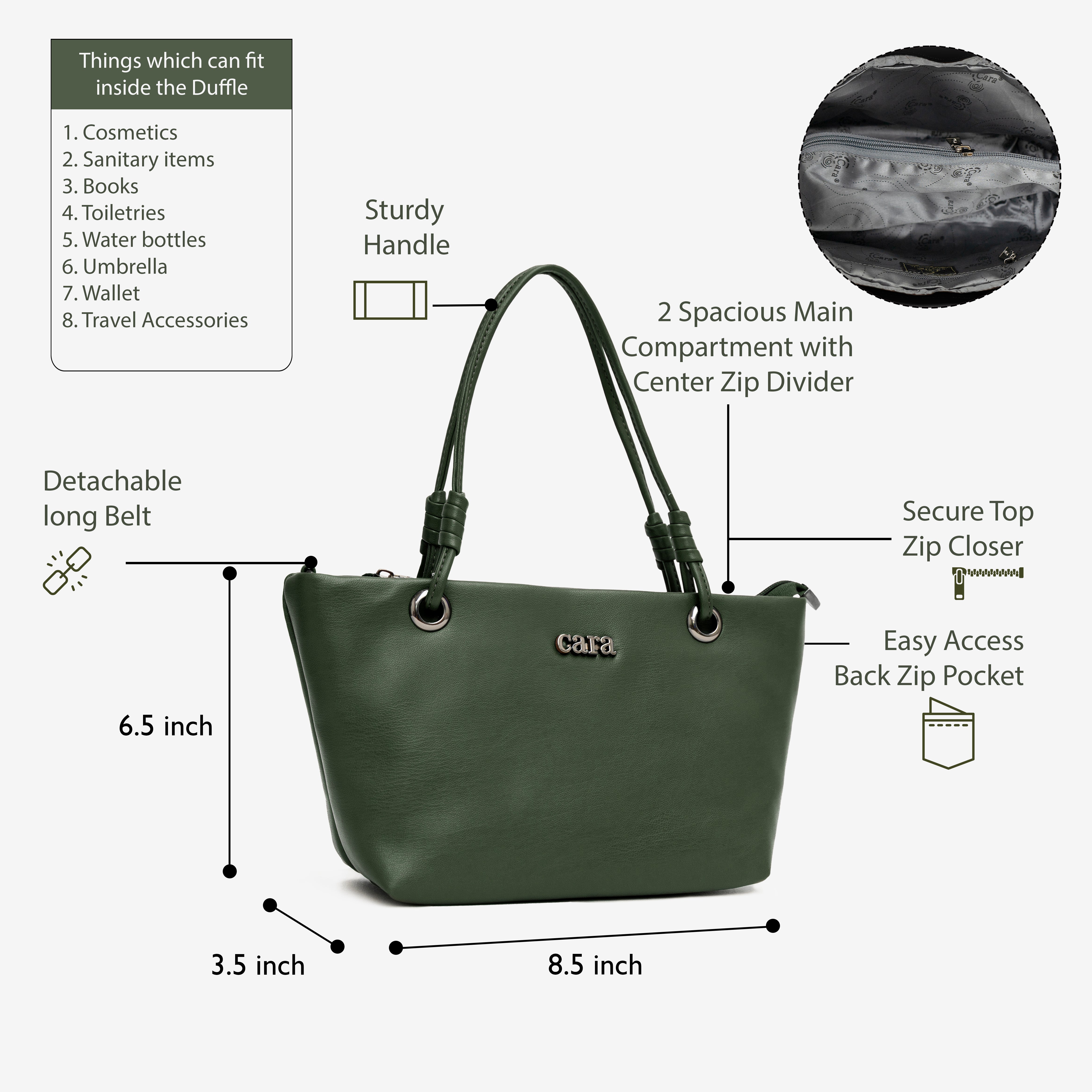Green Delightful Slingbag | Cara