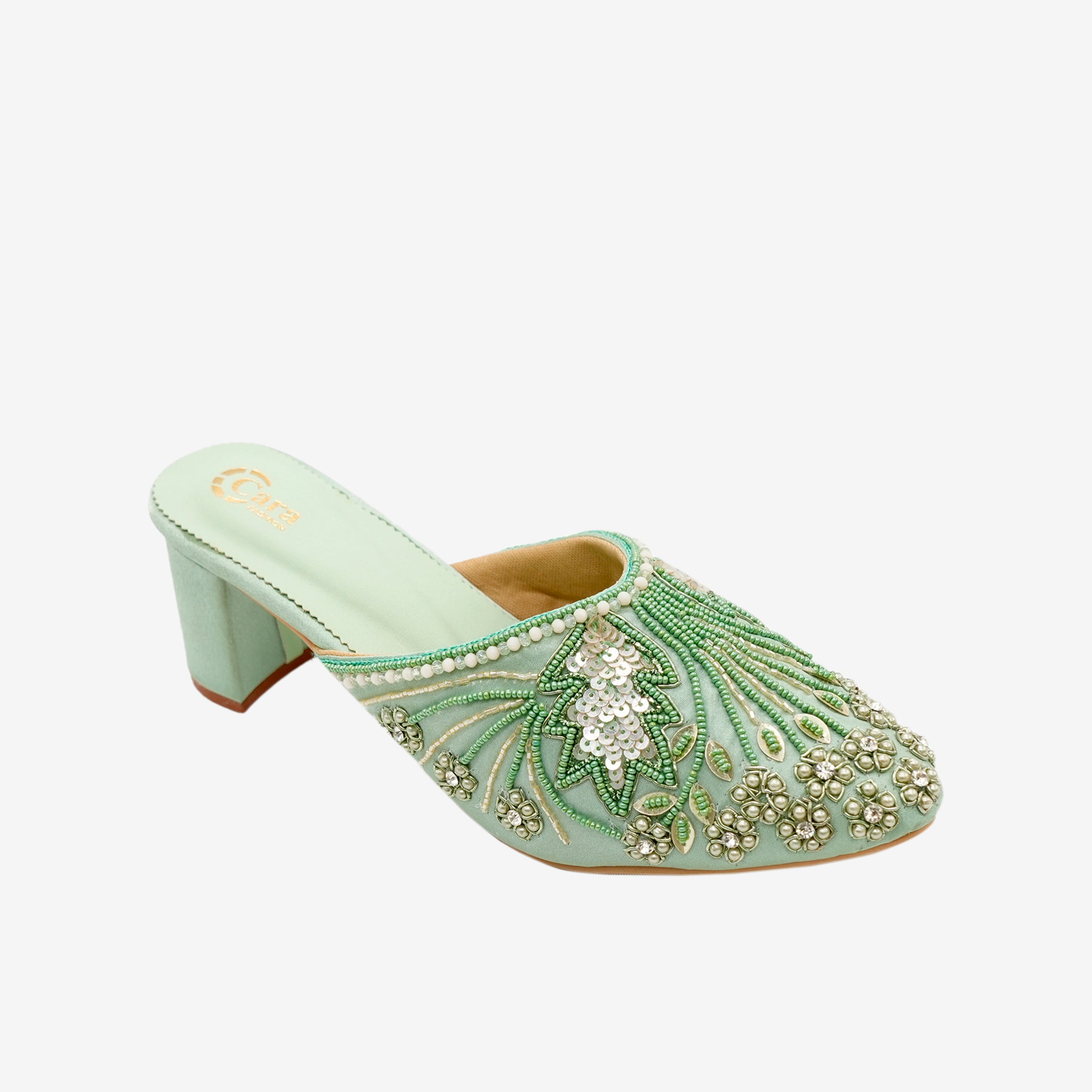 Festive Glide Beaded Heels