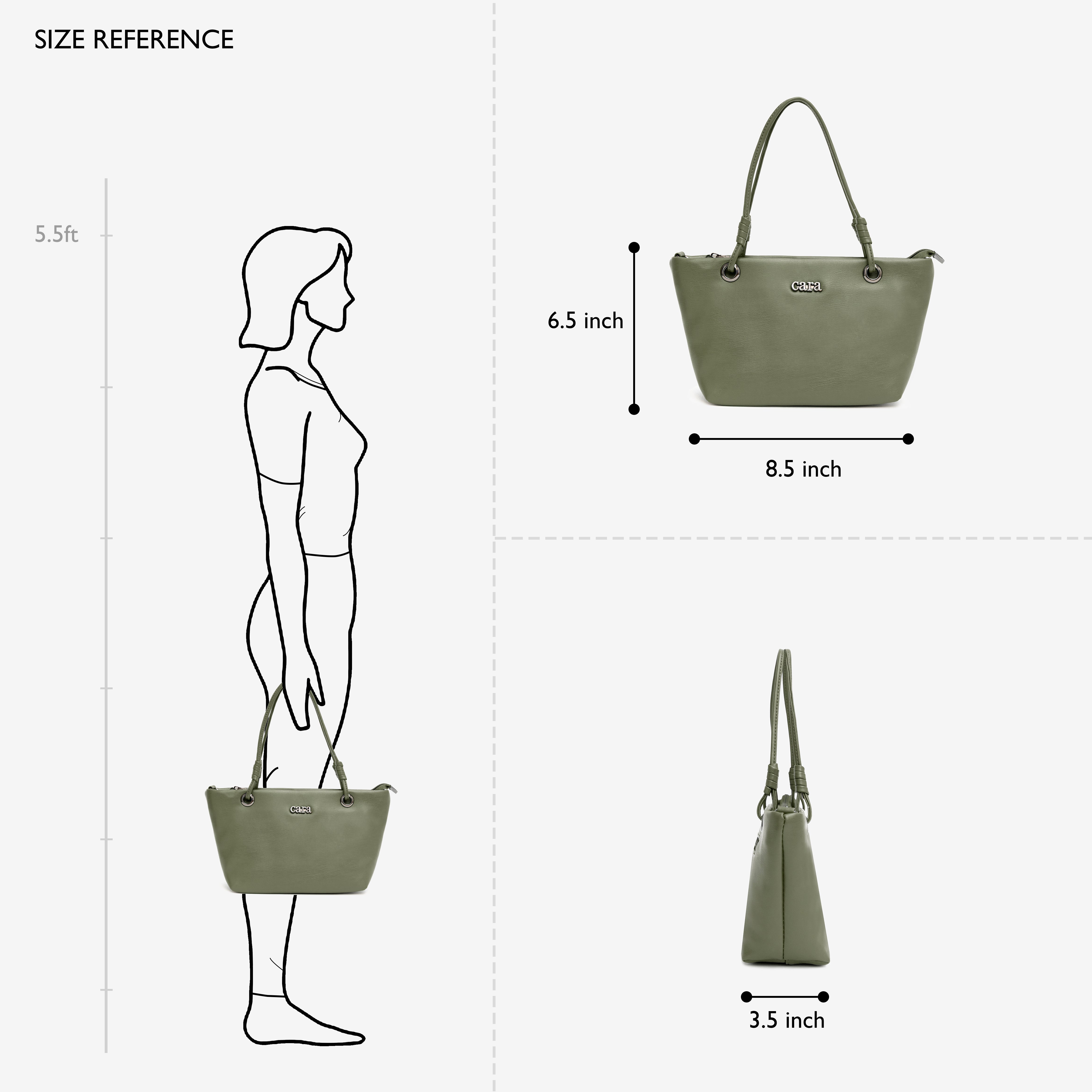 Olive Green Delightful Slingbag | Cara