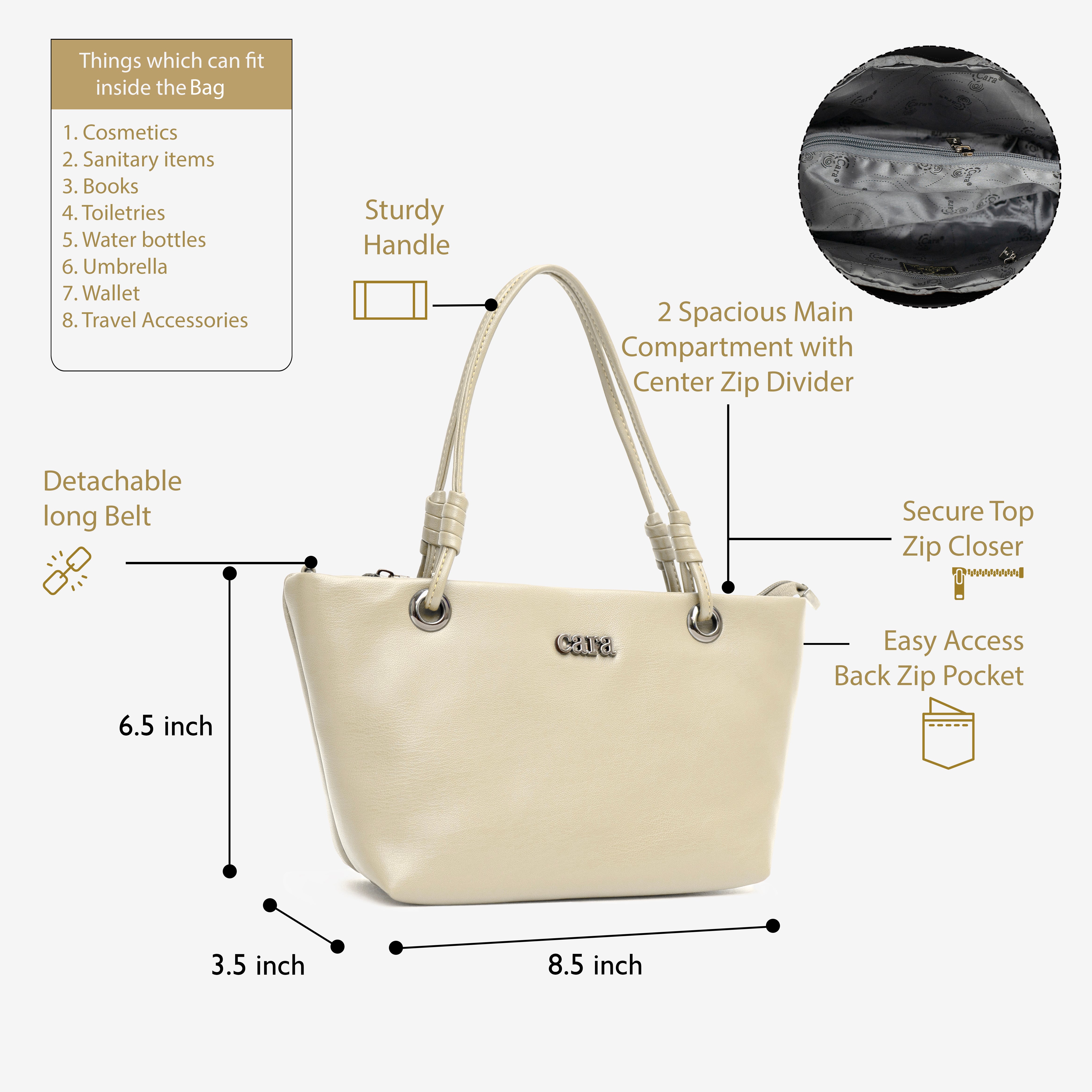 Cream Delightful Slingbag | Cara