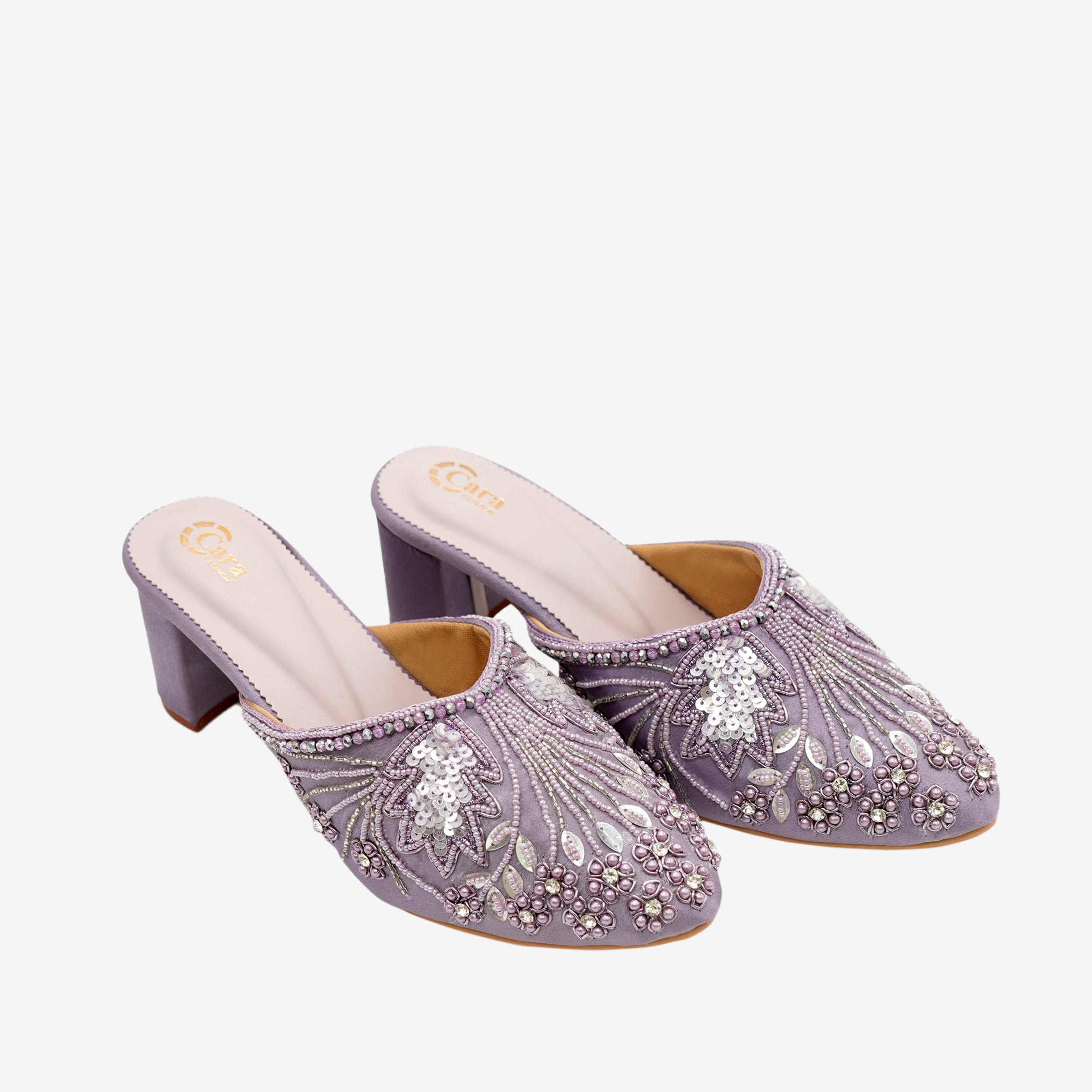 Festive Glide Beaded Heels