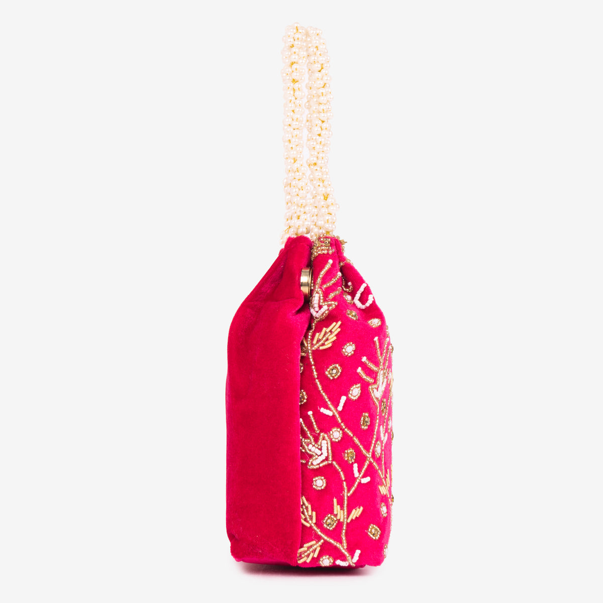 Bridal Pearlstone Velvet Potli