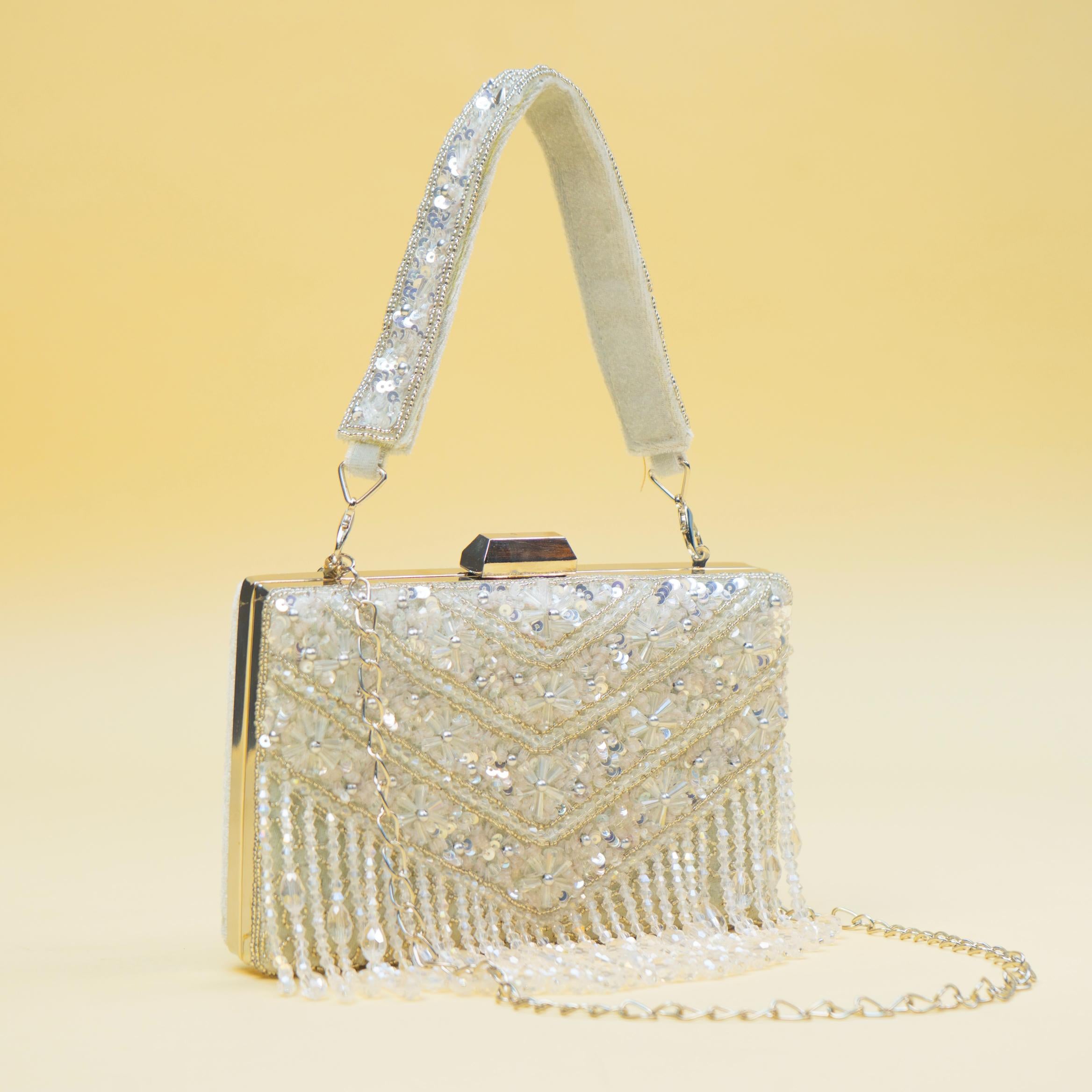 Timeless Pearl Gold Clutch
