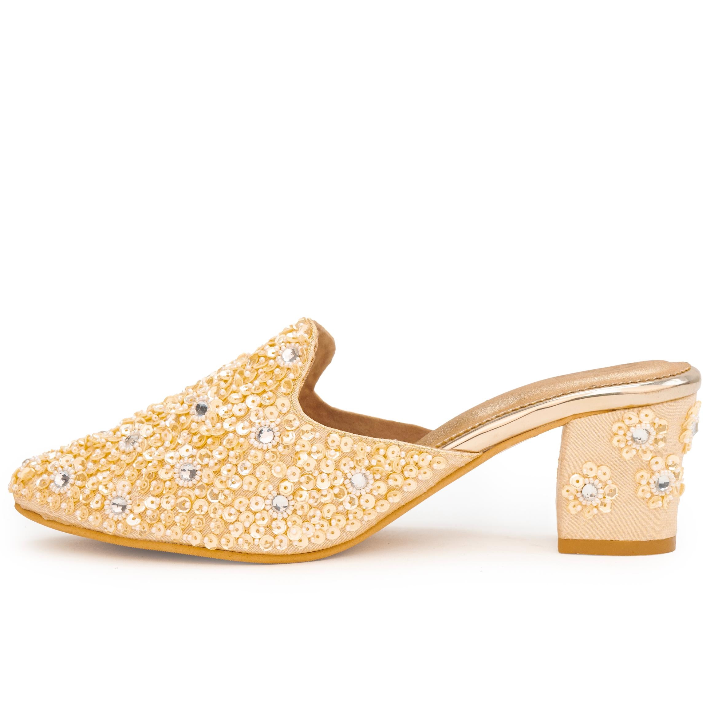 Sequin Princess Mules