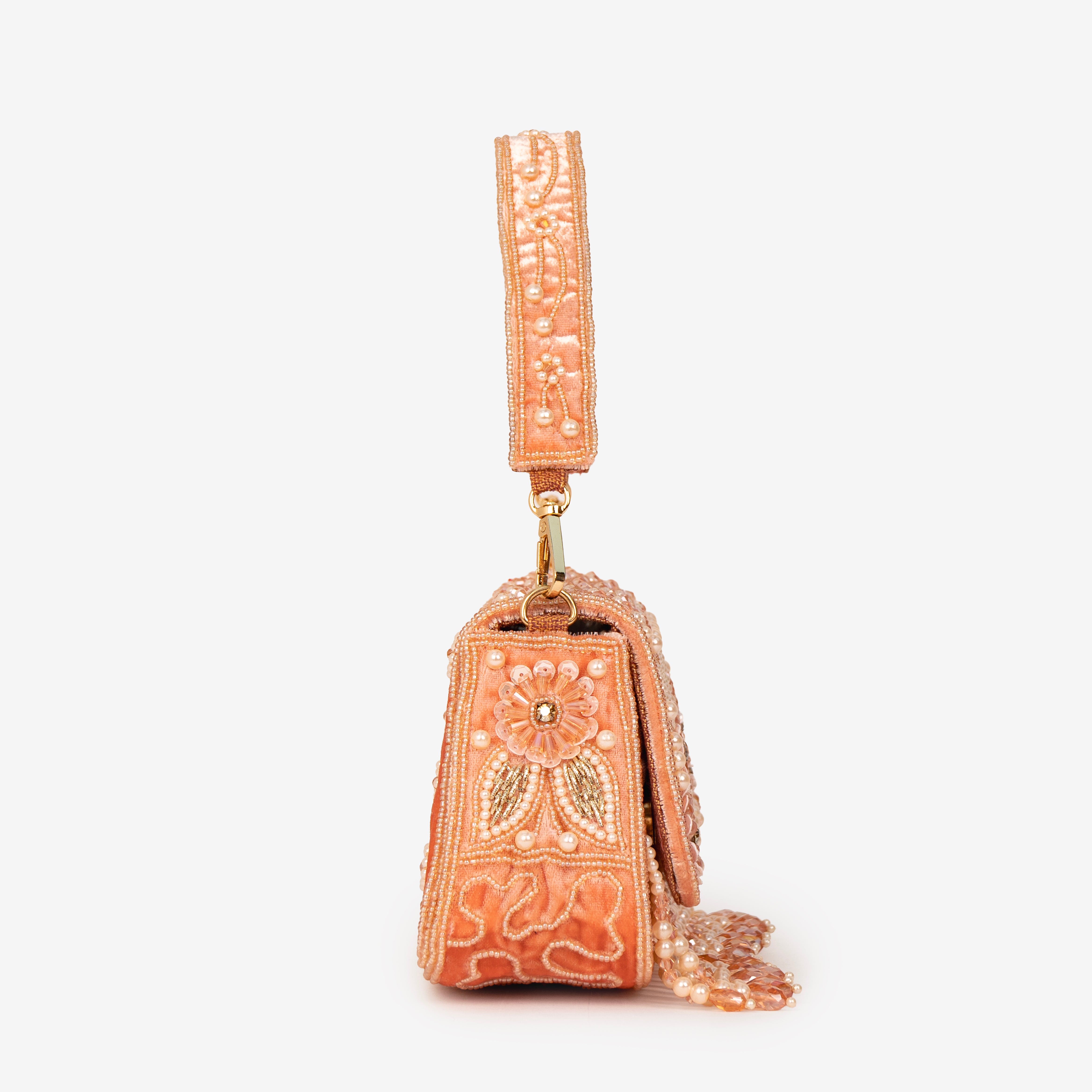 Intricate Beaded Party Shoulder Bag