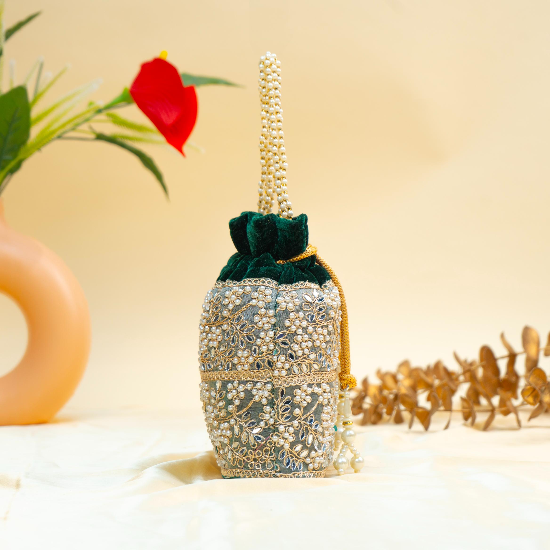 Grace Pearl Bead Potli