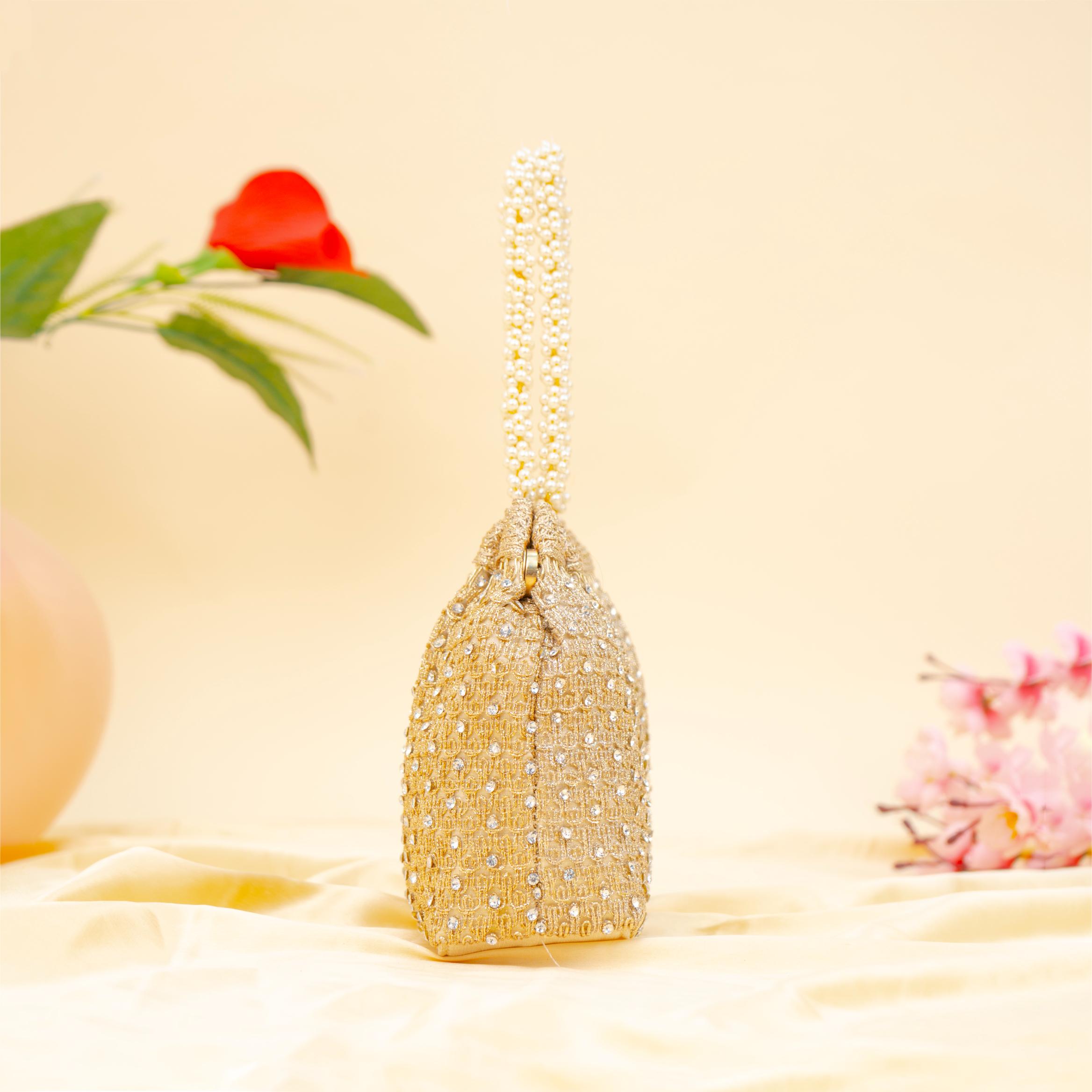 Pearl Mesh Glam Potli