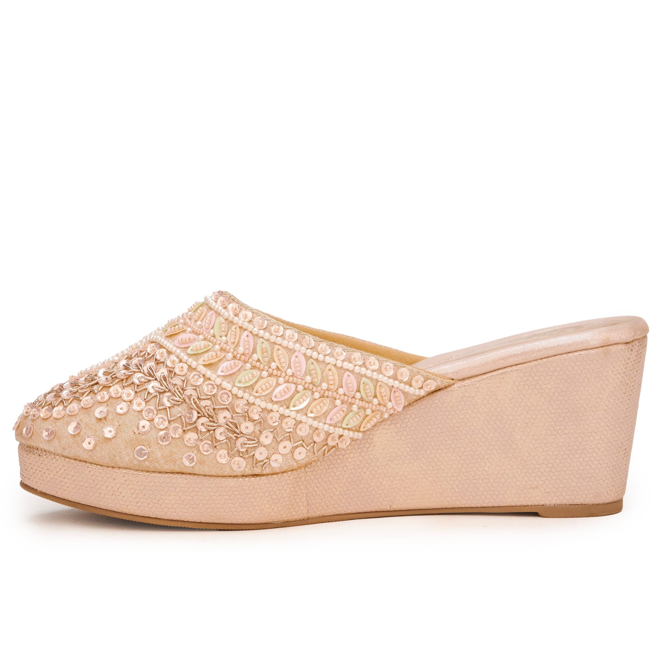 Royal Sequin Glam Wedges