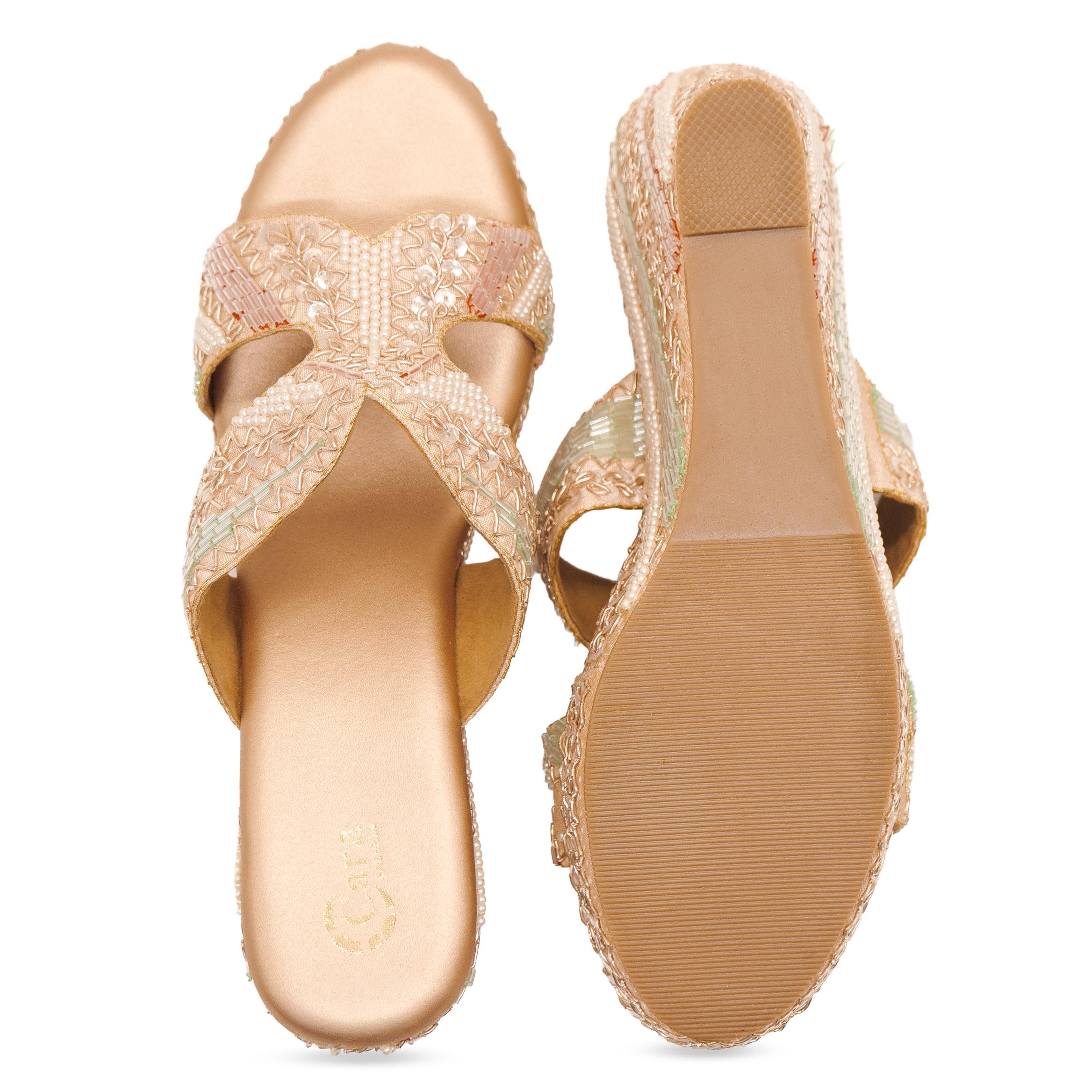 Sparkle Bead Comfort Wedges