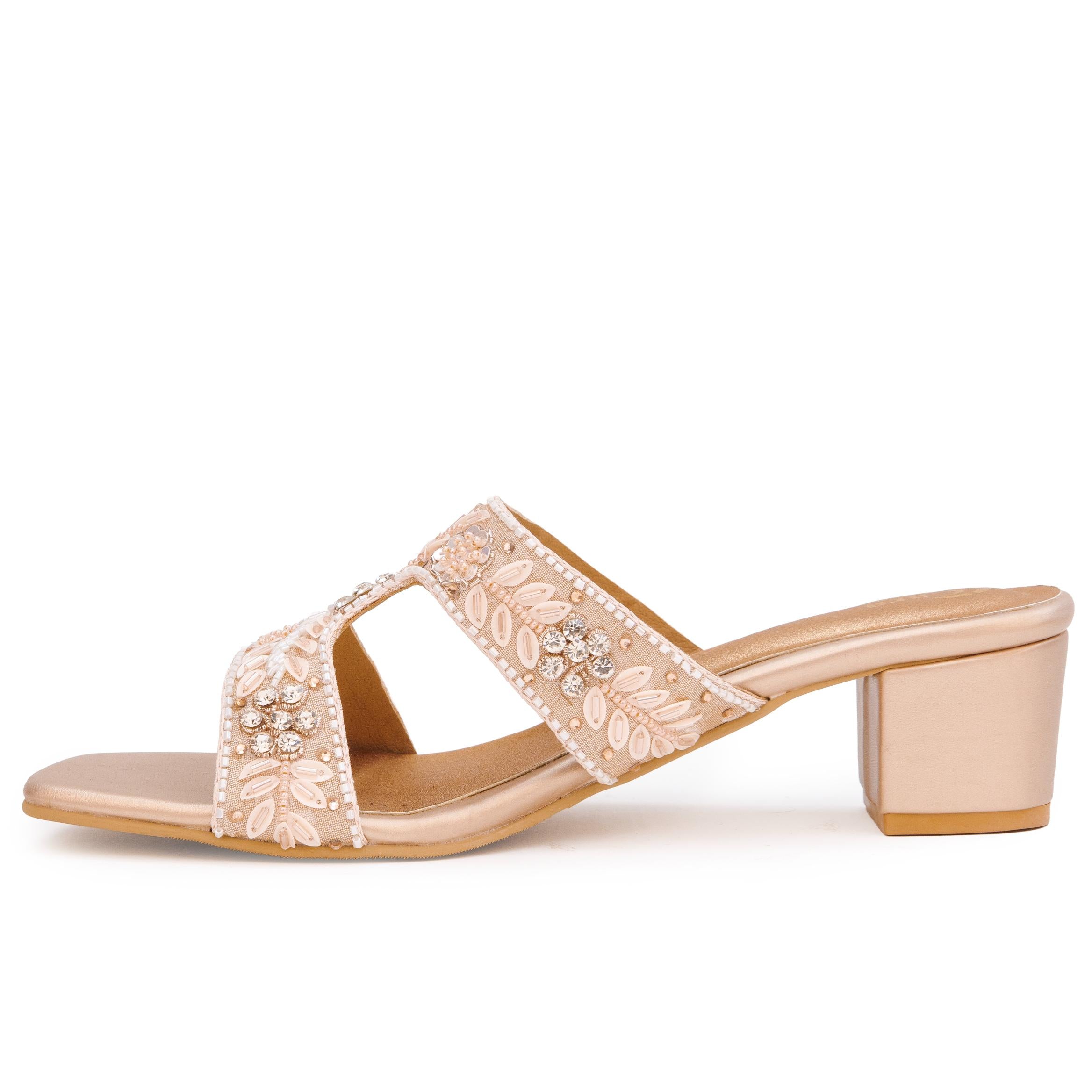Beaded Fern Heels