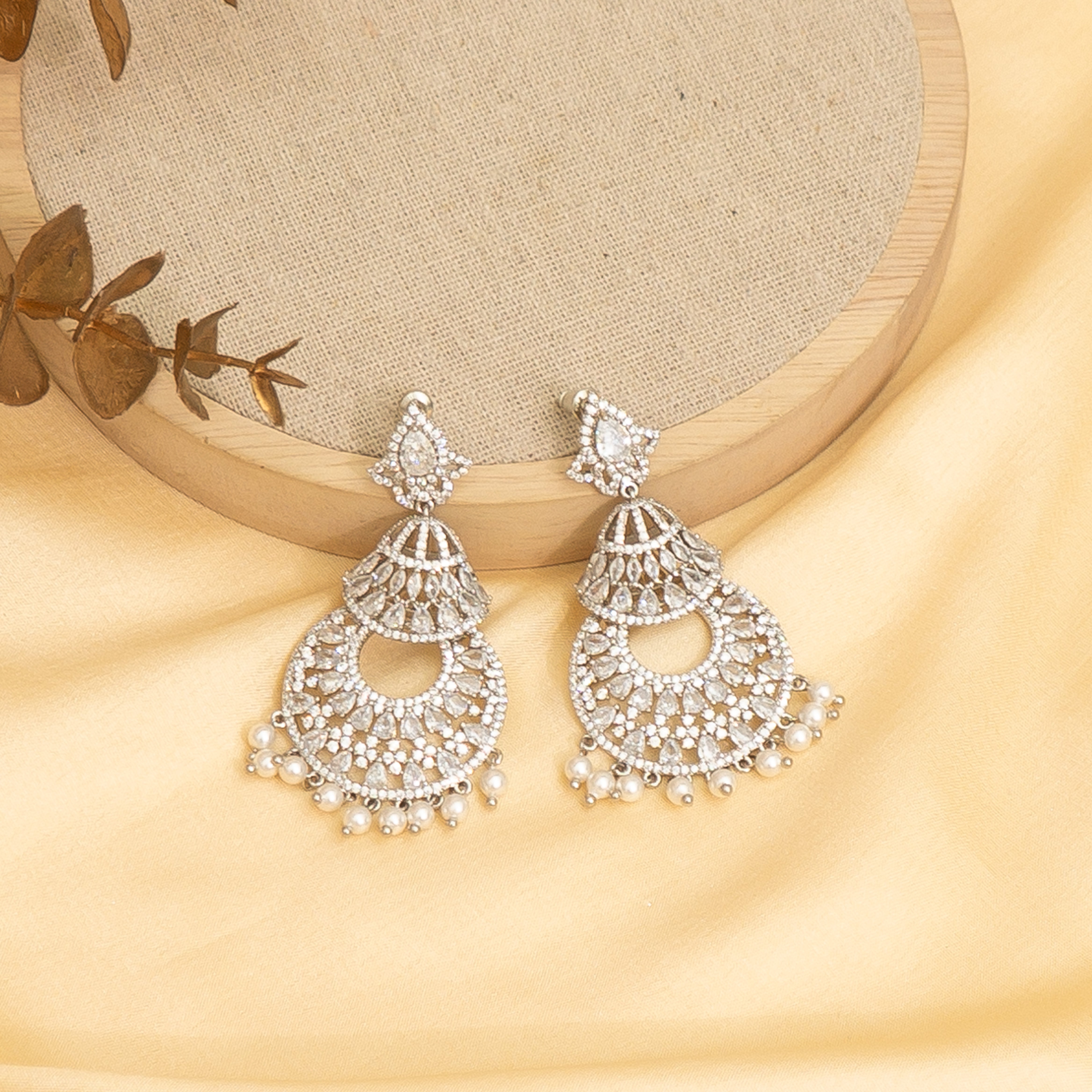 White Moonlit Majesty Earrings