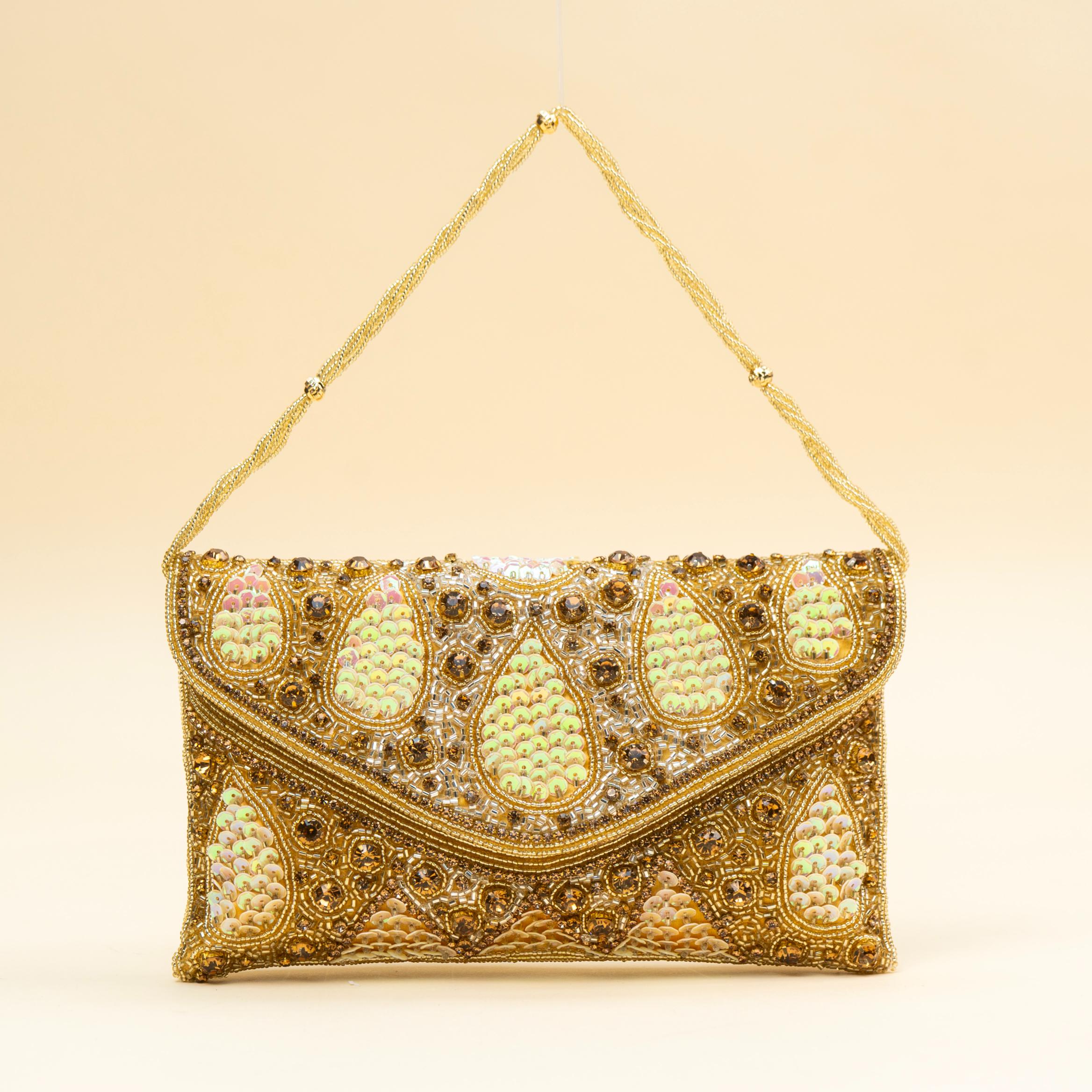 Golden Droplet Clutch