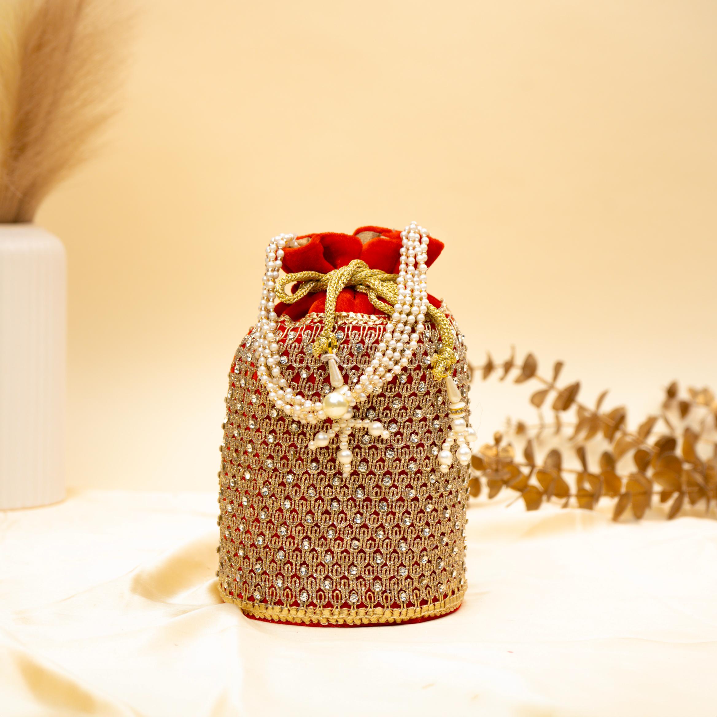 Regal Stone & Bead Potli