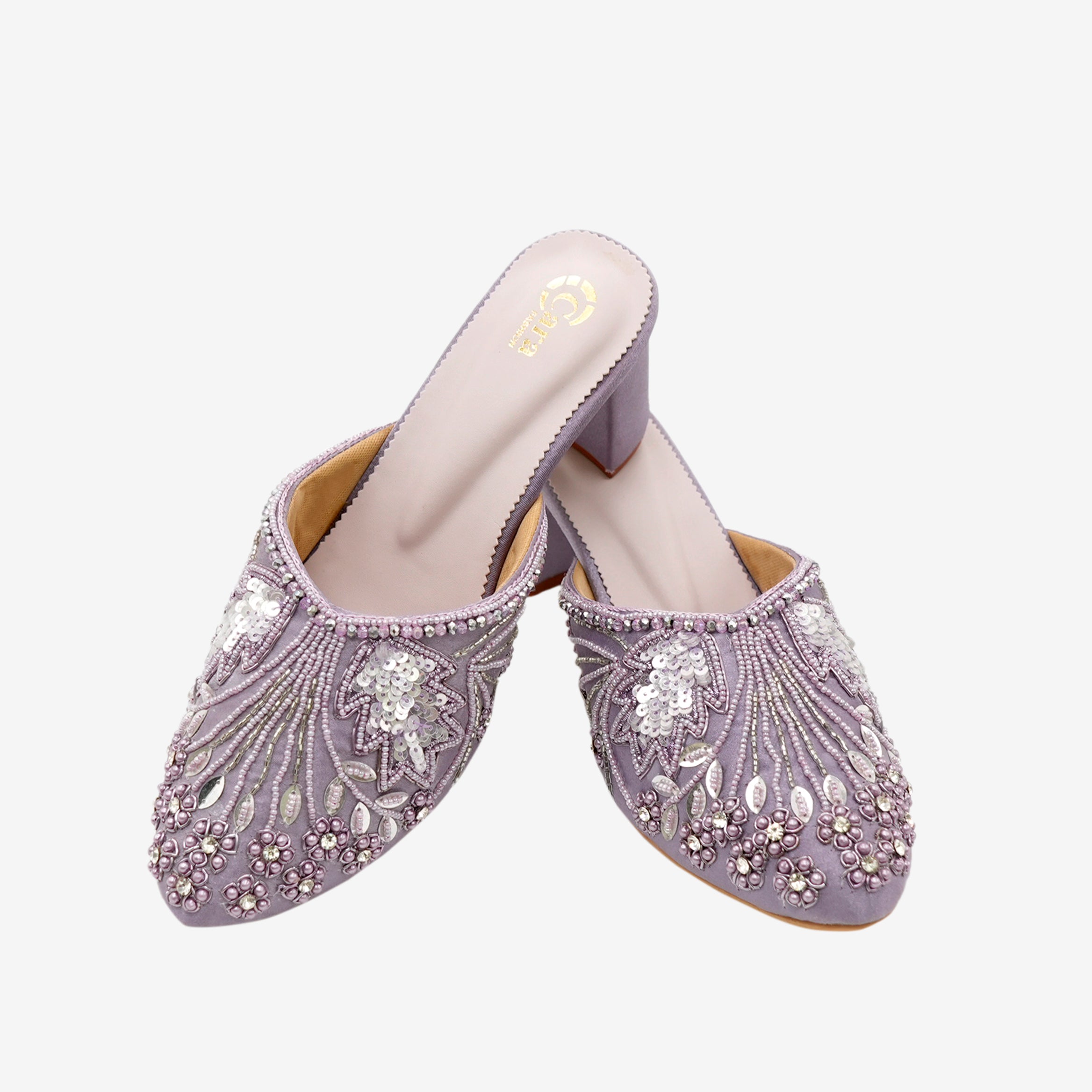 Festive Glide Beaded Heels