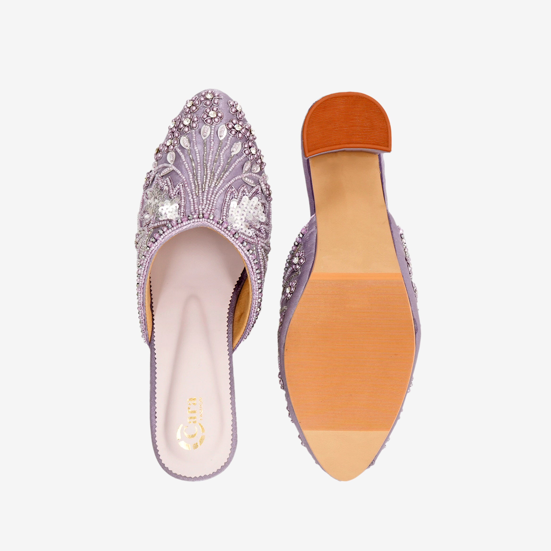 Festive Glide Beaded Heels