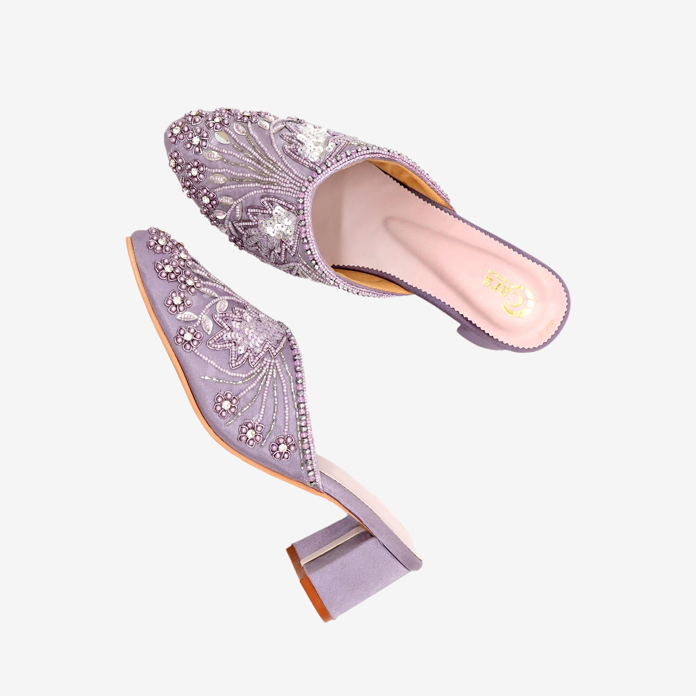 Festive Glide Beaded Heels