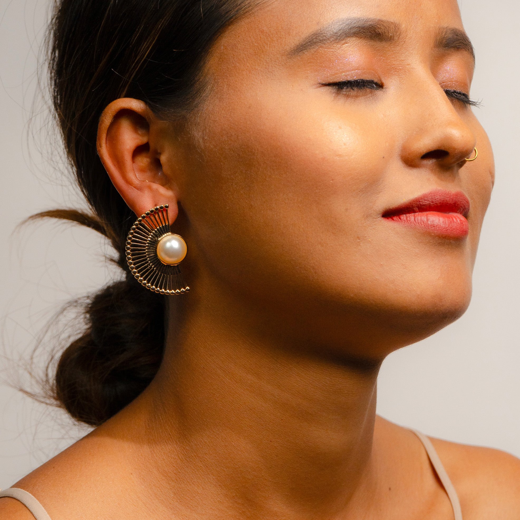 Opal Curve Earrings