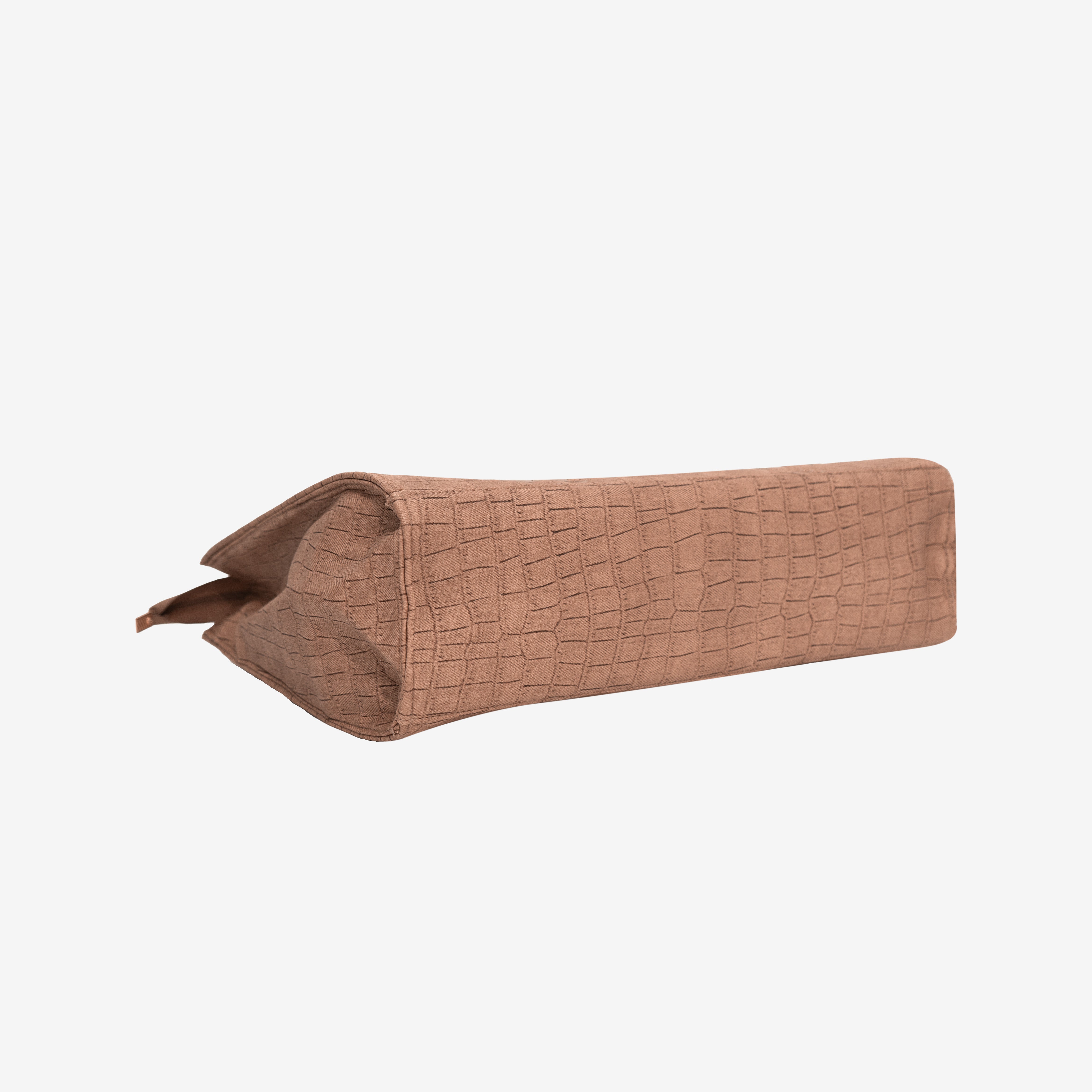 Brown Croc Textured Shoulder Bag | Cara