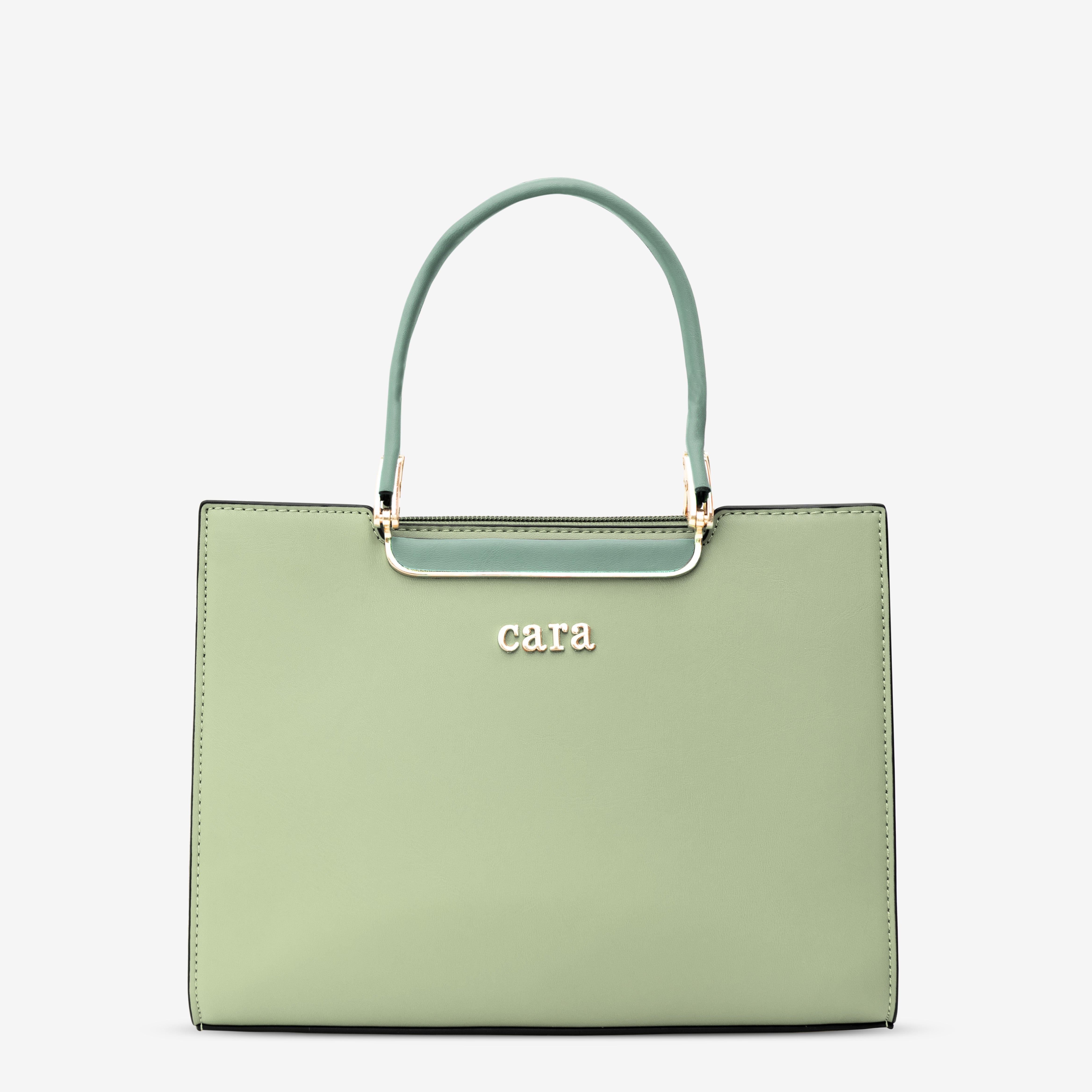 Green Polished Look Handbag | Cara