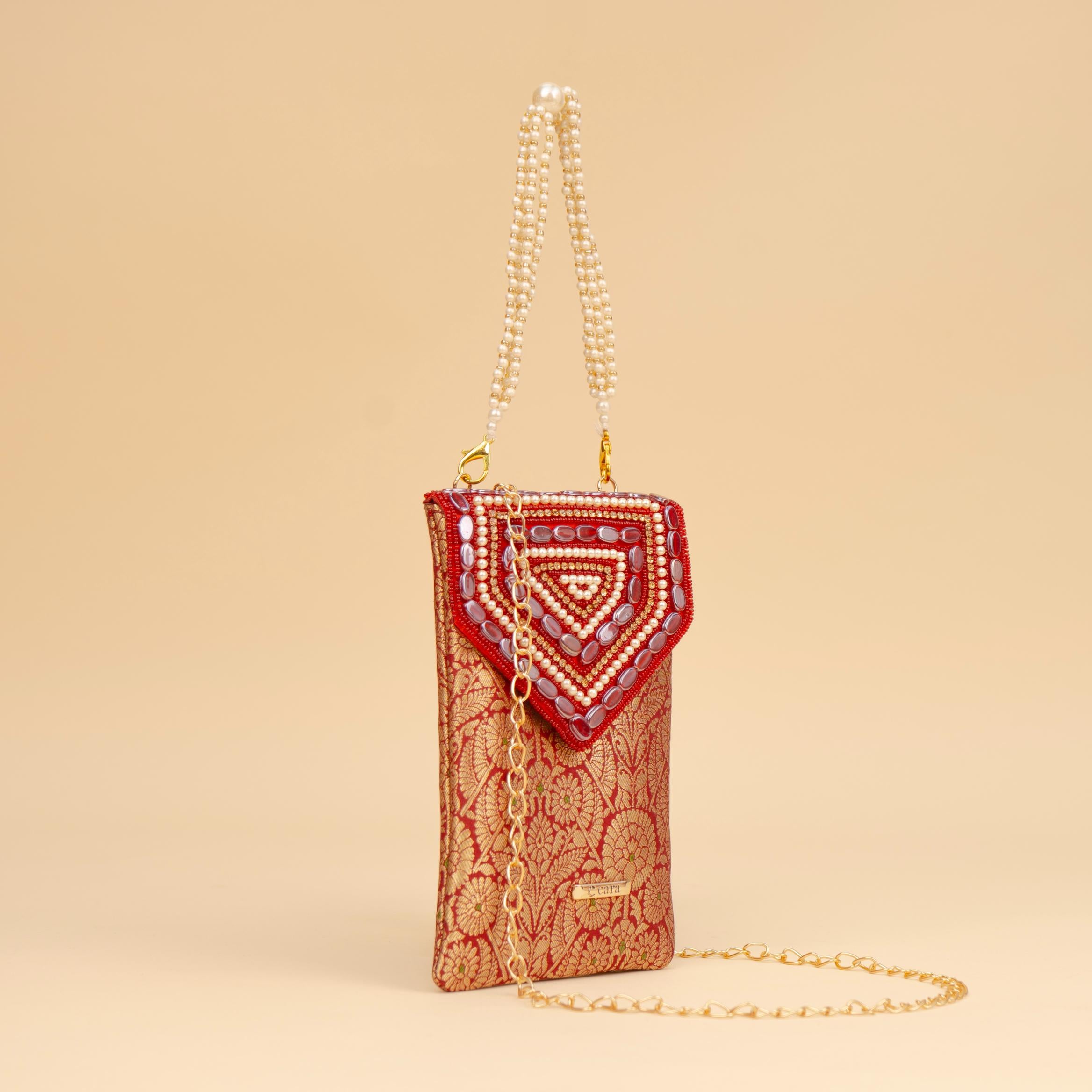 Banarasi Pearl Embellished Clutch