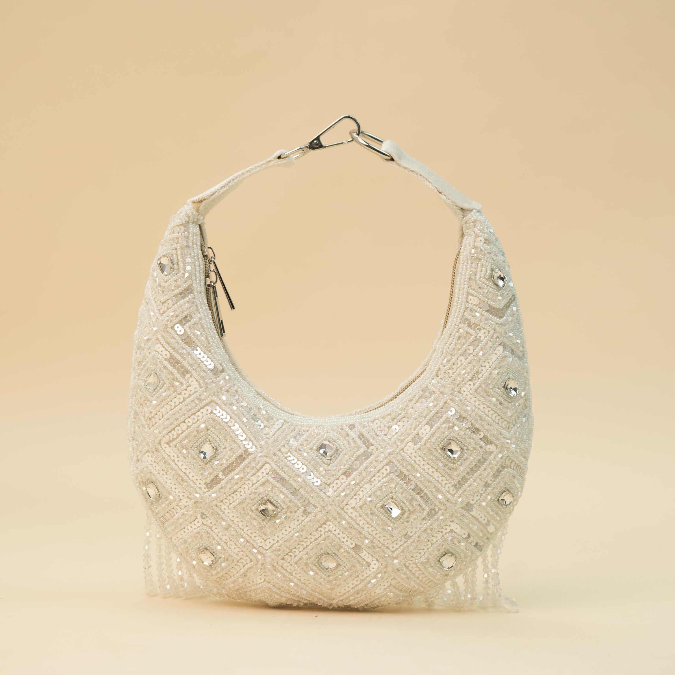 Ivory Pearl Shimmer Clutch
