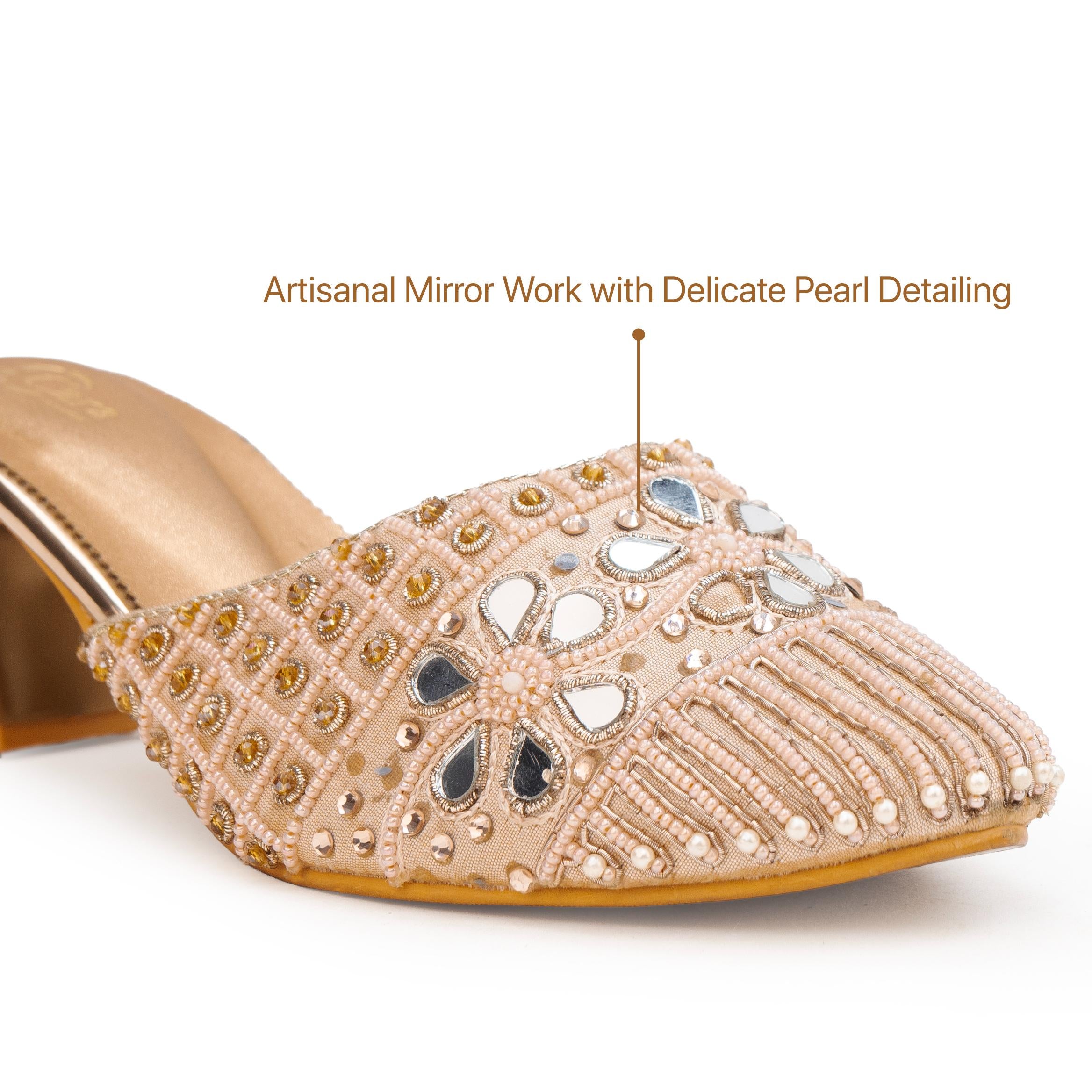 Mirror Bloom Mules