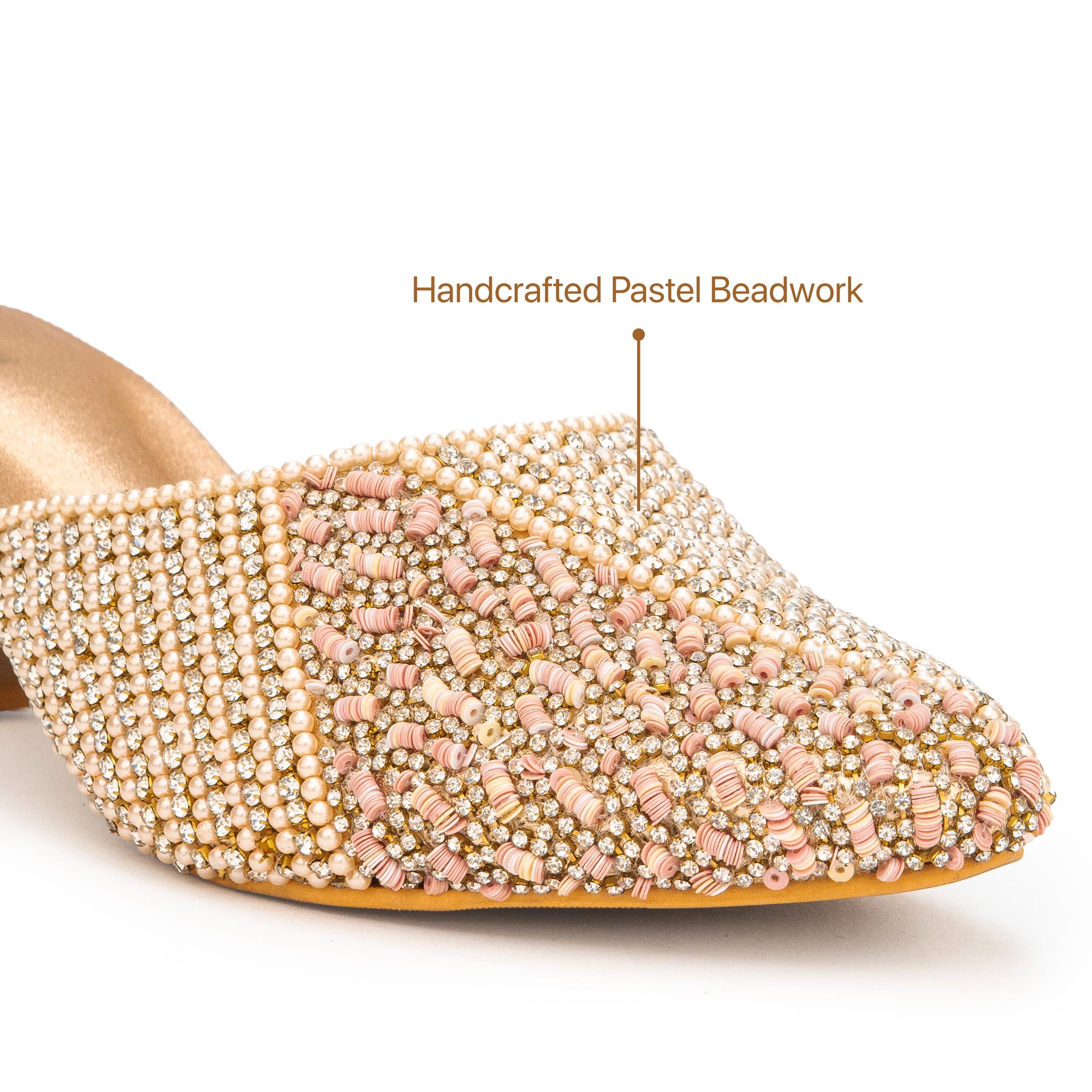 Beaded Haven Shimmer Mules