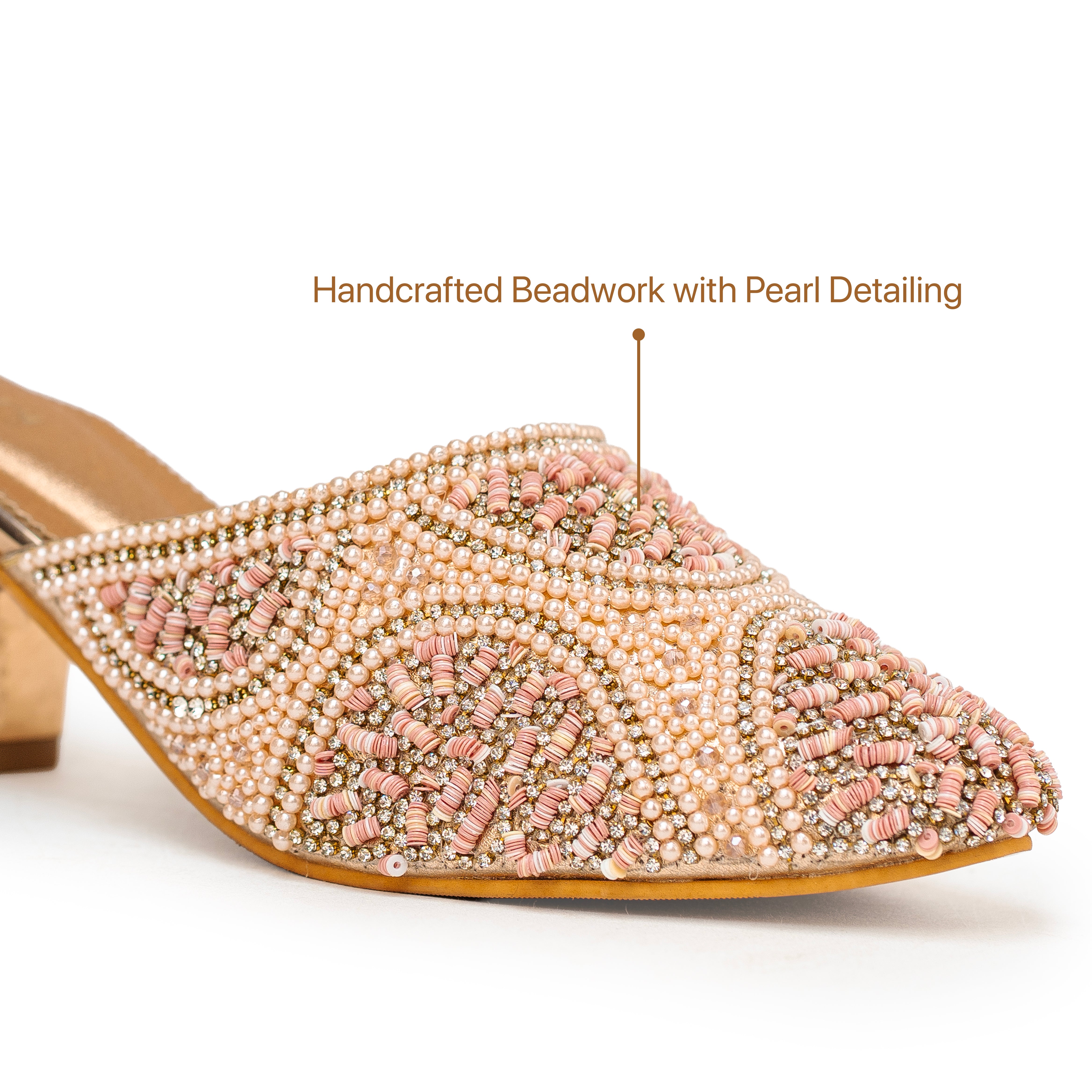 Moti Crest Shimmer Mules