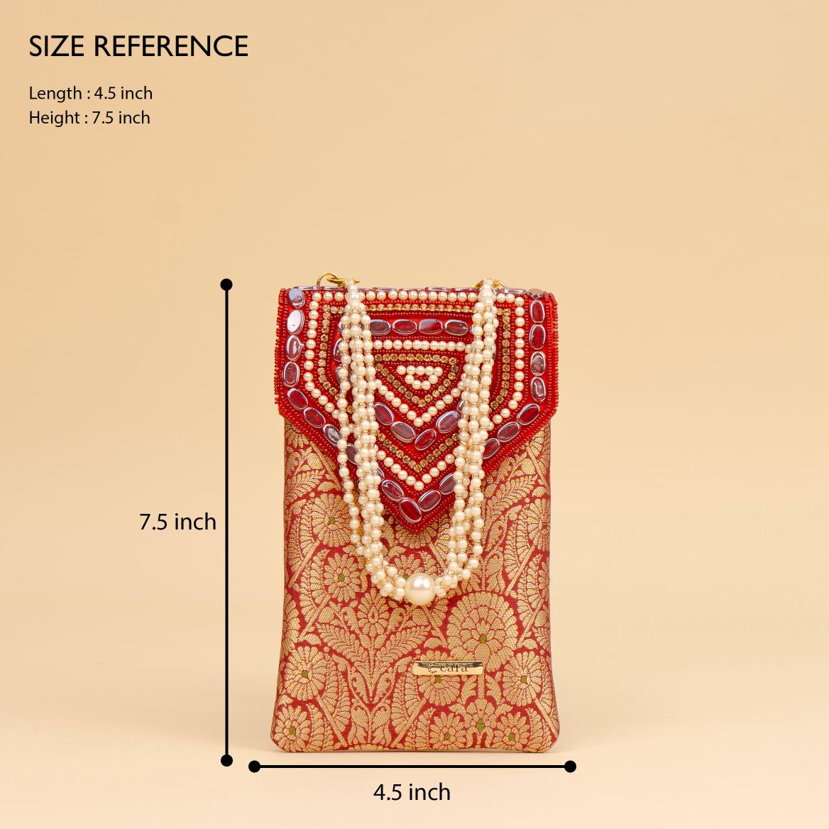 Banarasi Pearl Embellished Clutch