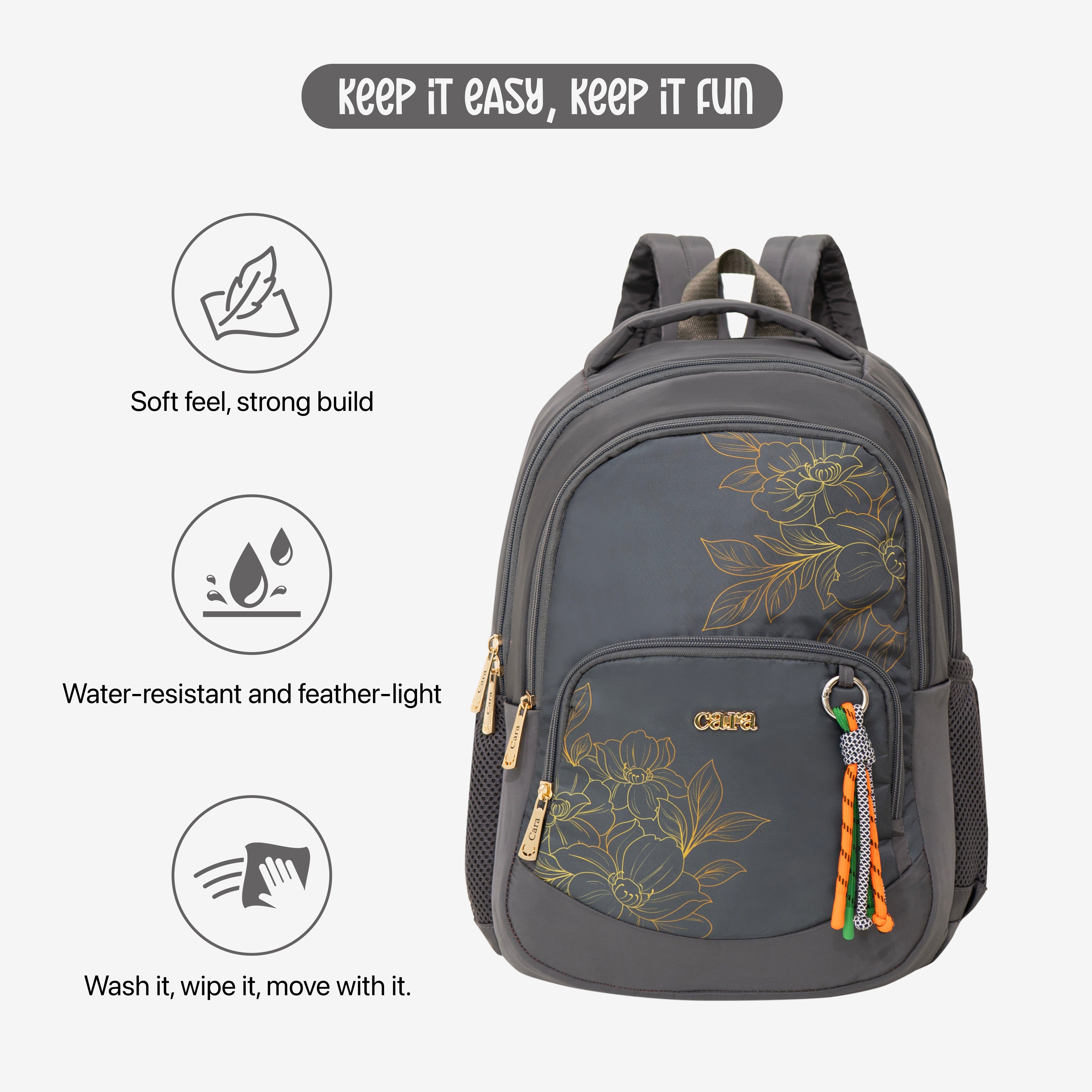 Flora Charm Backpack