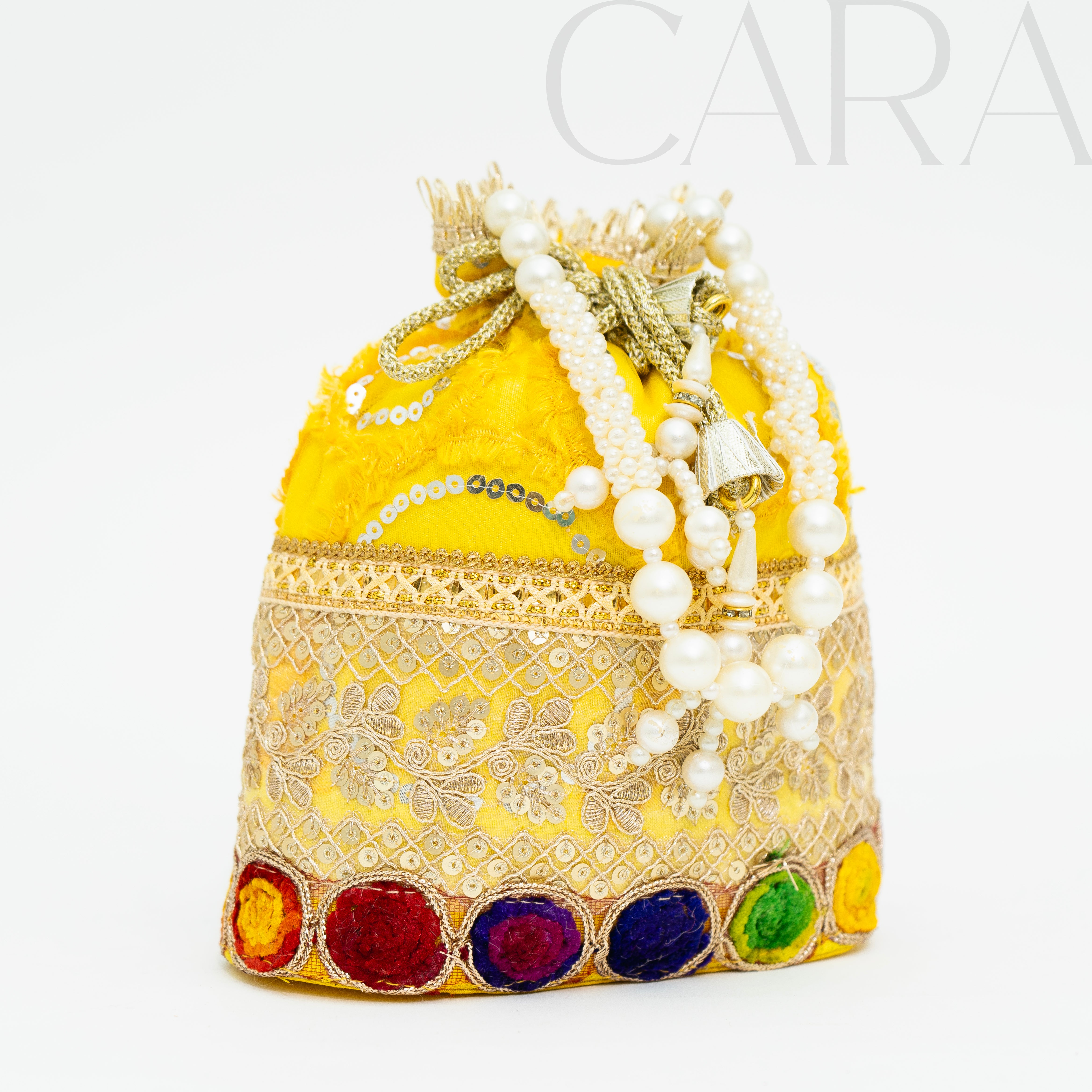 Yellow Glamorous Potli