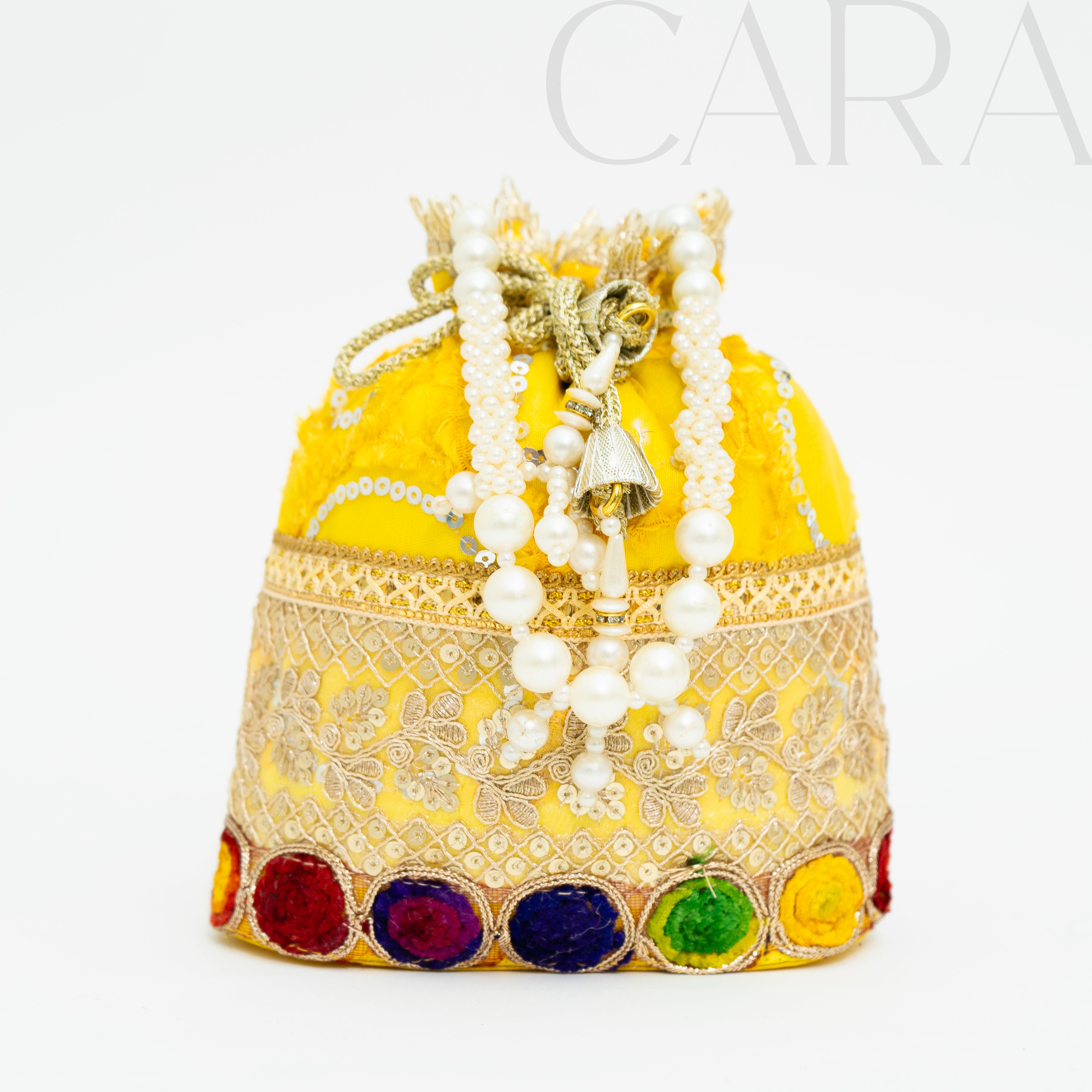 Yellow Glamorous Potli