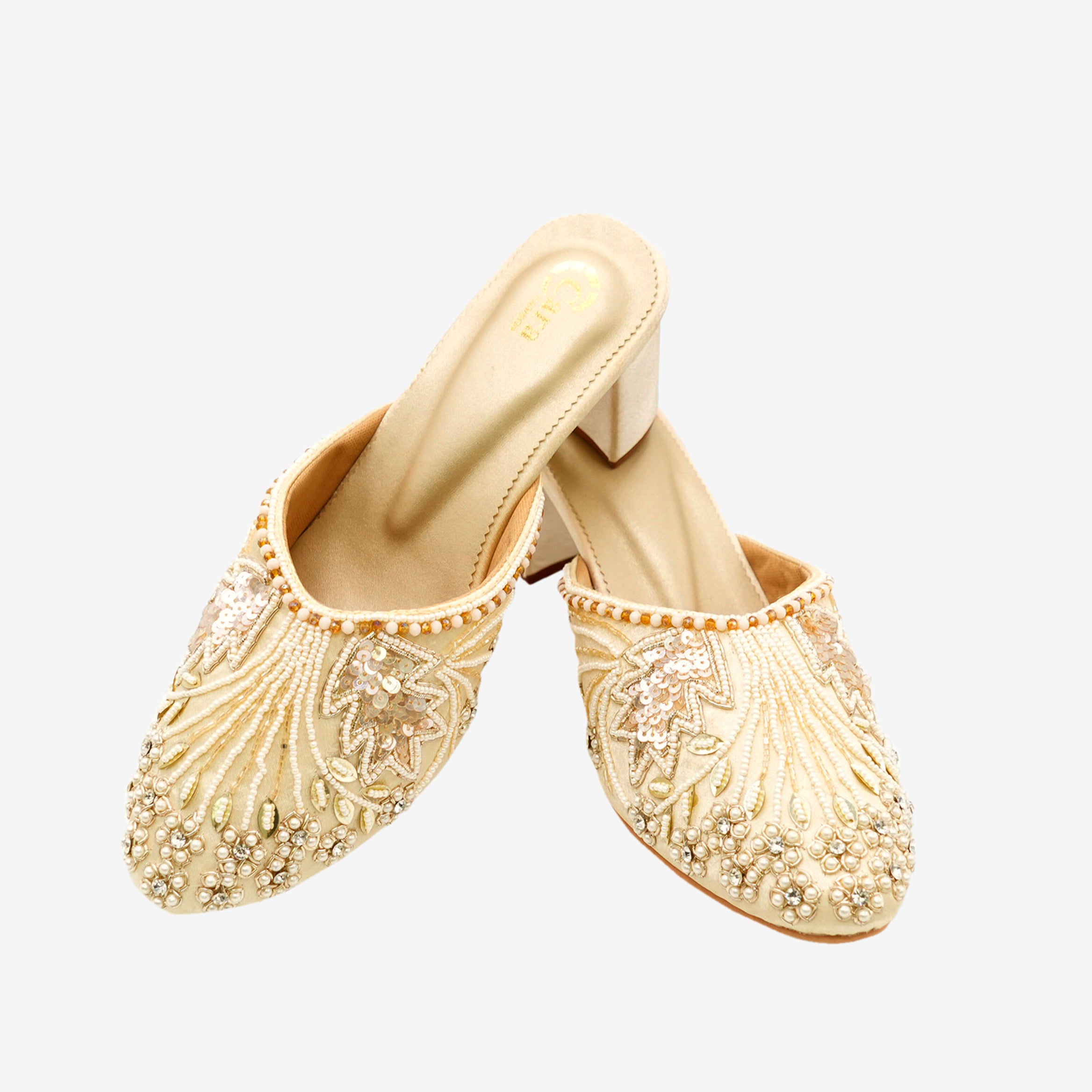 Festive Glide Beaded Heels