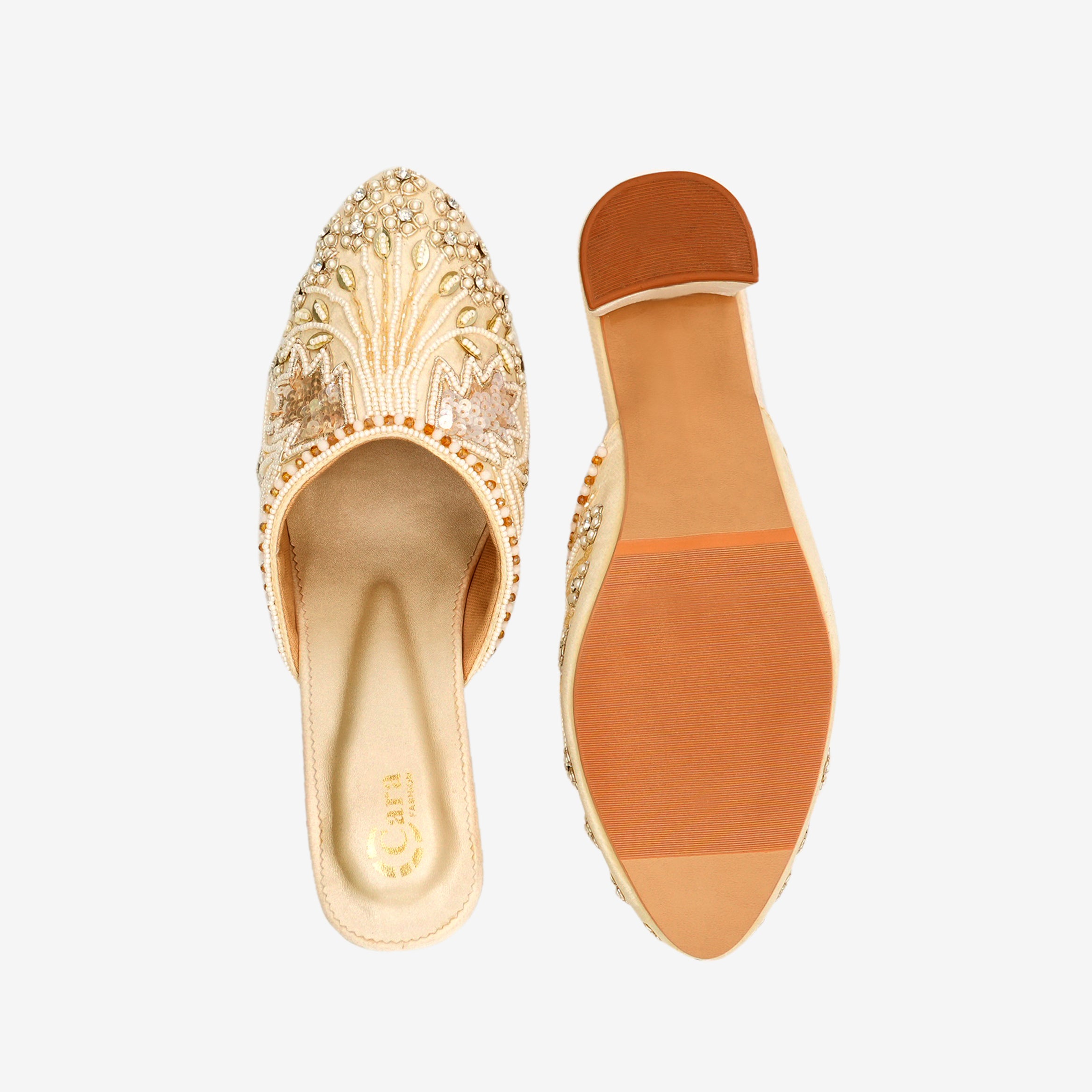 Festive Glide Beaded Heels