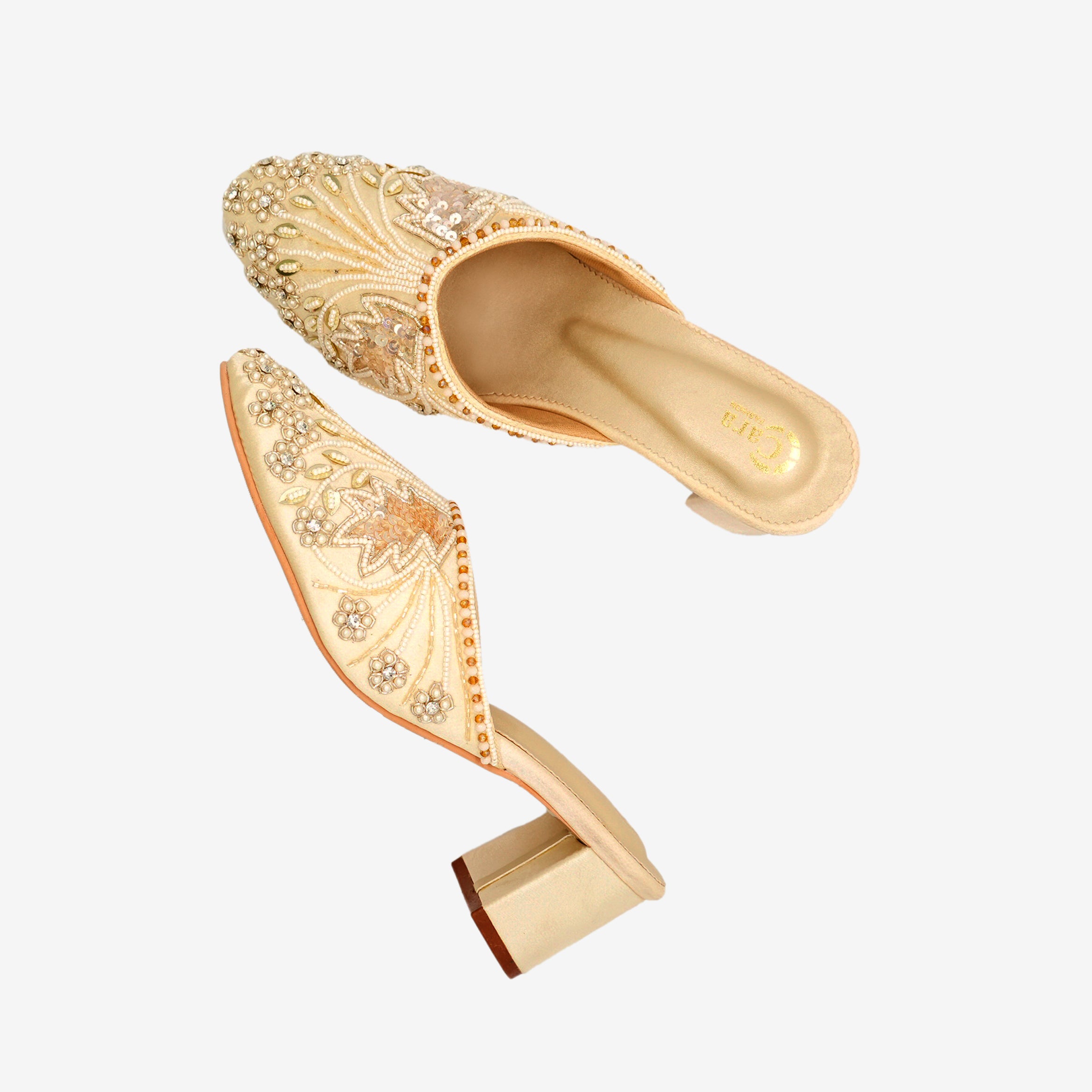 Festive Glide Beaded Heels