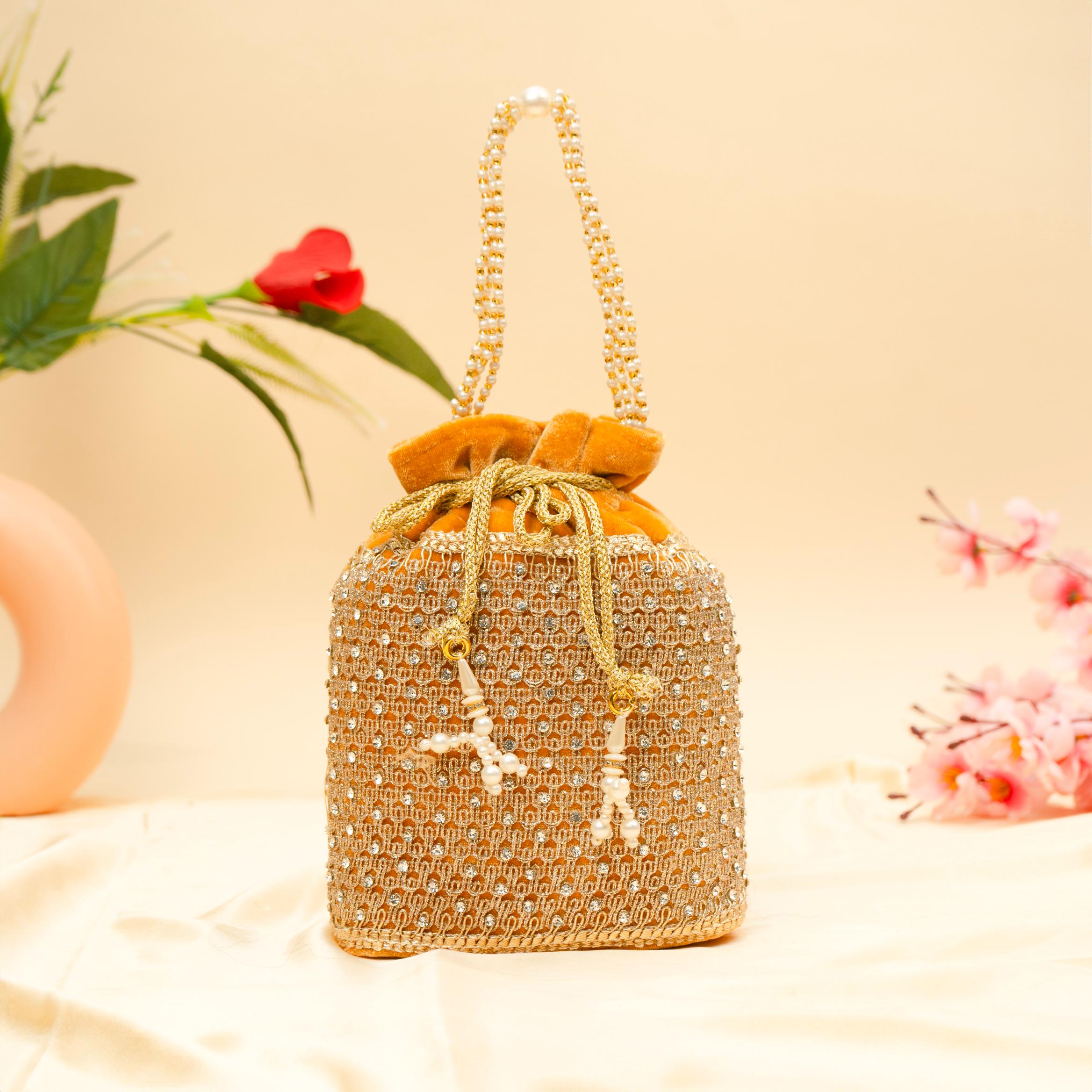 Opulent Thread & Pearl Potli